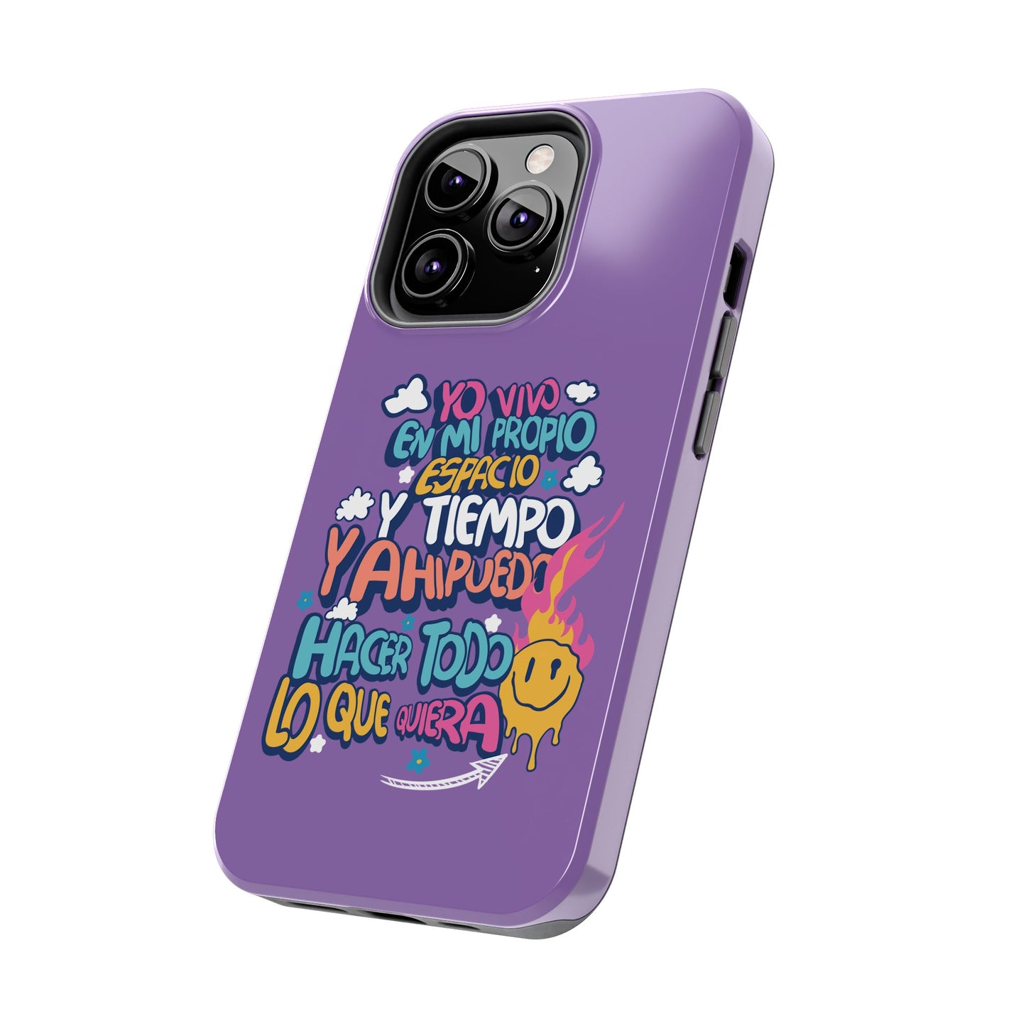 Funda para teléfono "Yo vivo en propio espacio y tiempo" - Lila