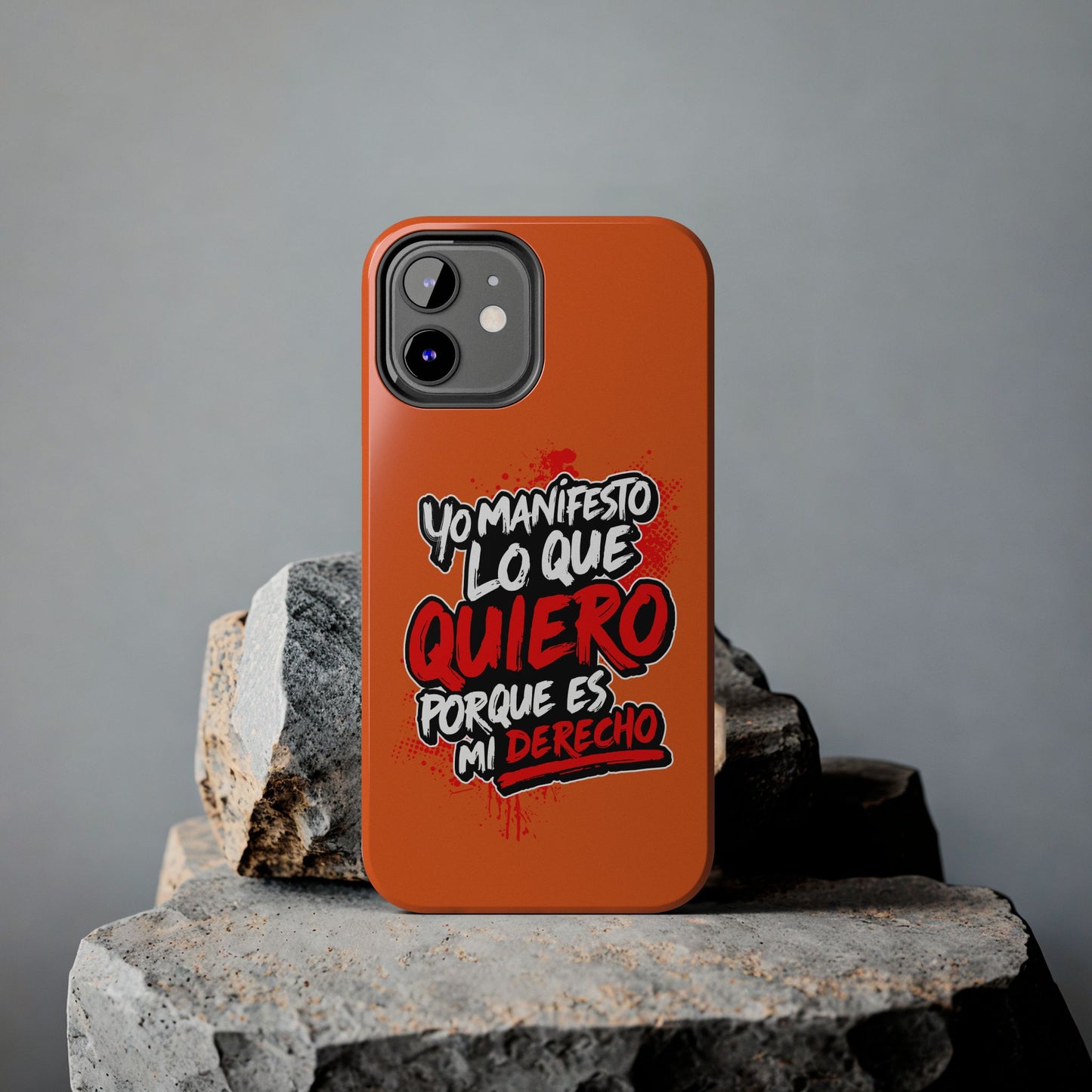 Funda para teléfono "Yo manifiesto lo que quiero" - Naranja