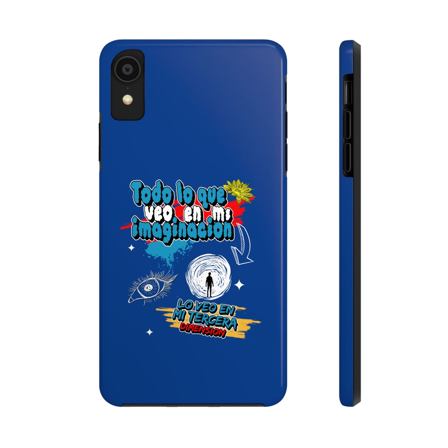 Funda para teléfono "Todo lo que veo en mi imaginación" - Azul