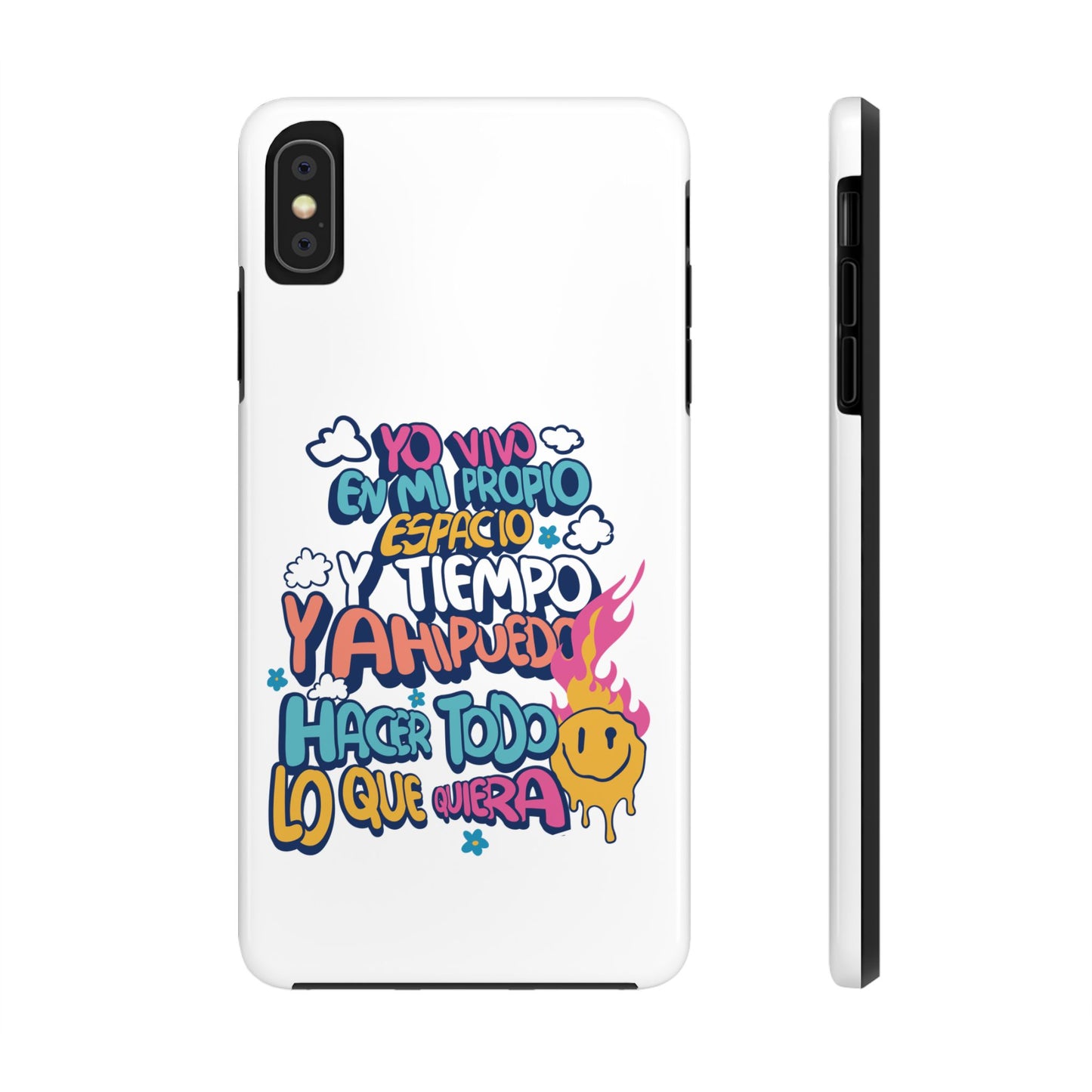 Funda para teléfono "Yo vivo en propio espacio y tiempo" - Blanco
