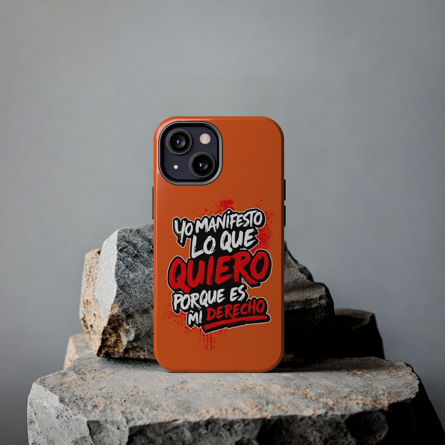 Funda para teléfono "Yo manifiesto lo que quiero" - Naranja