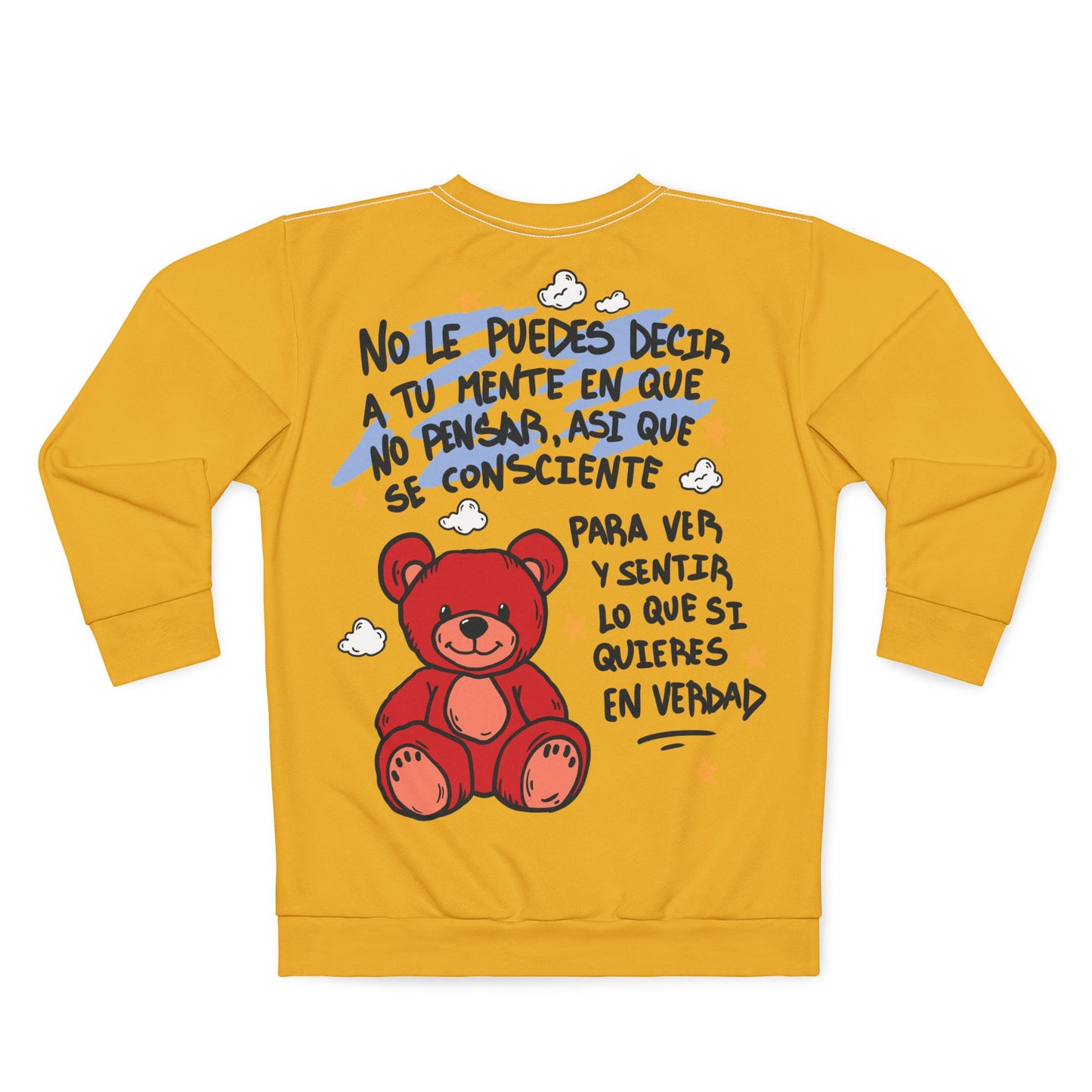 Sudadera Unisex Amarilla "No veas un oso rojo"