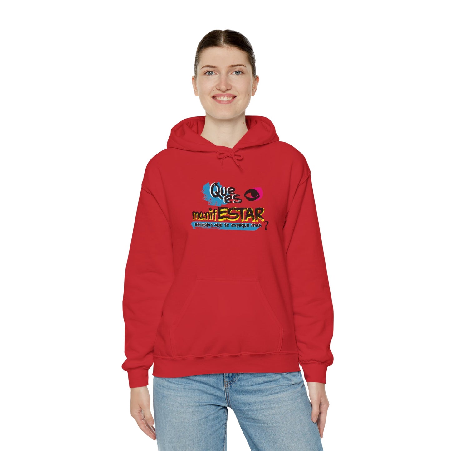 Sudadera con capucha unisex Heavy Blend™ - "¿Qué es manifestar?"