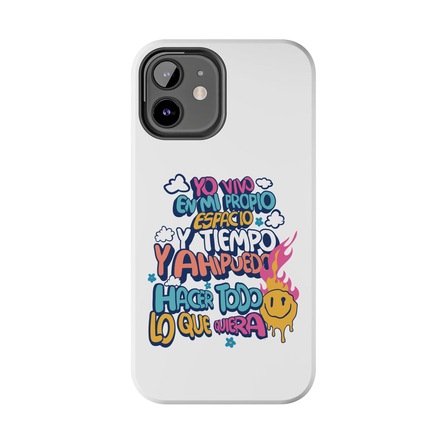Funda para teléfono "Yo vivo en propio espacio y tiempo" - Blanco