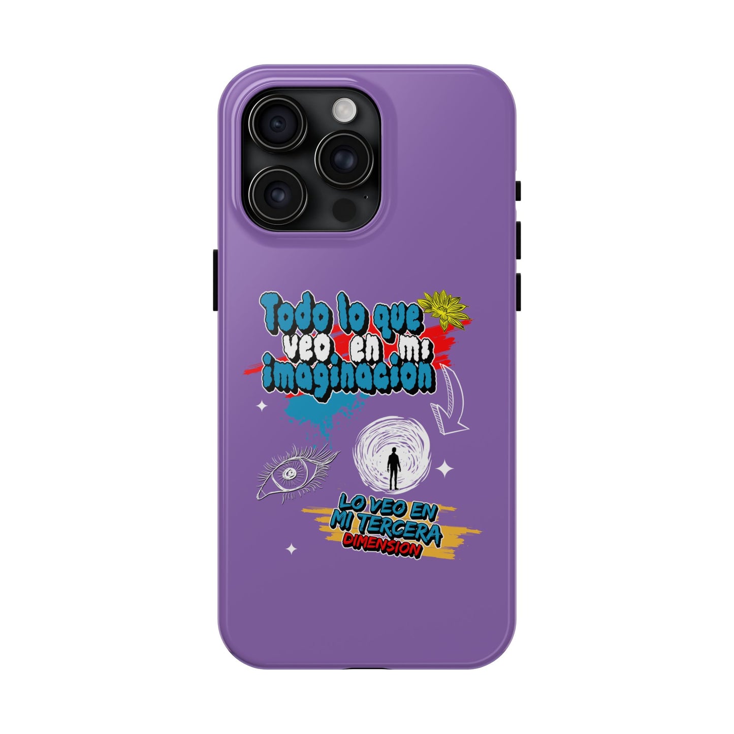 Funda para teléfono "Todo lo que veo en mi imaginación" - Lila