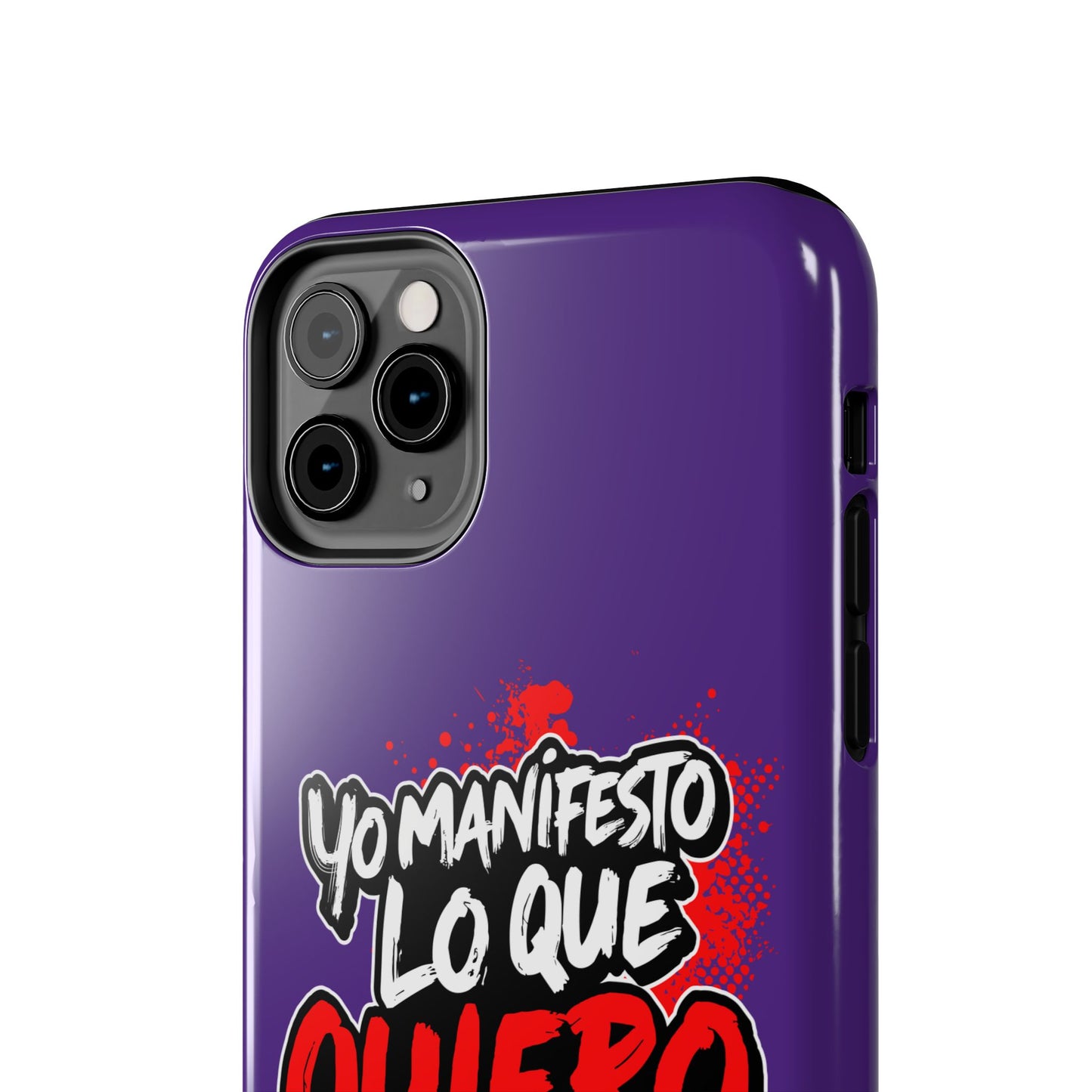Funda para teléfono "Yo manifiesto lo que quiero" - Violeta