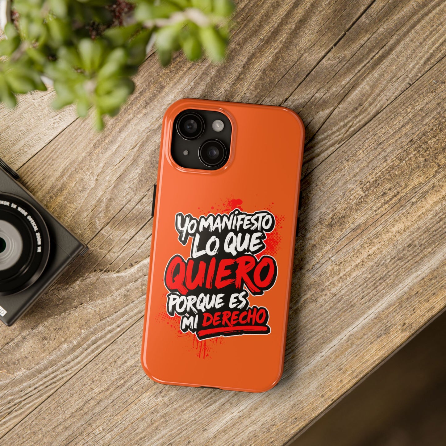 Funda para teléfono "Yo manifiesto lo que quiero" - Naranja