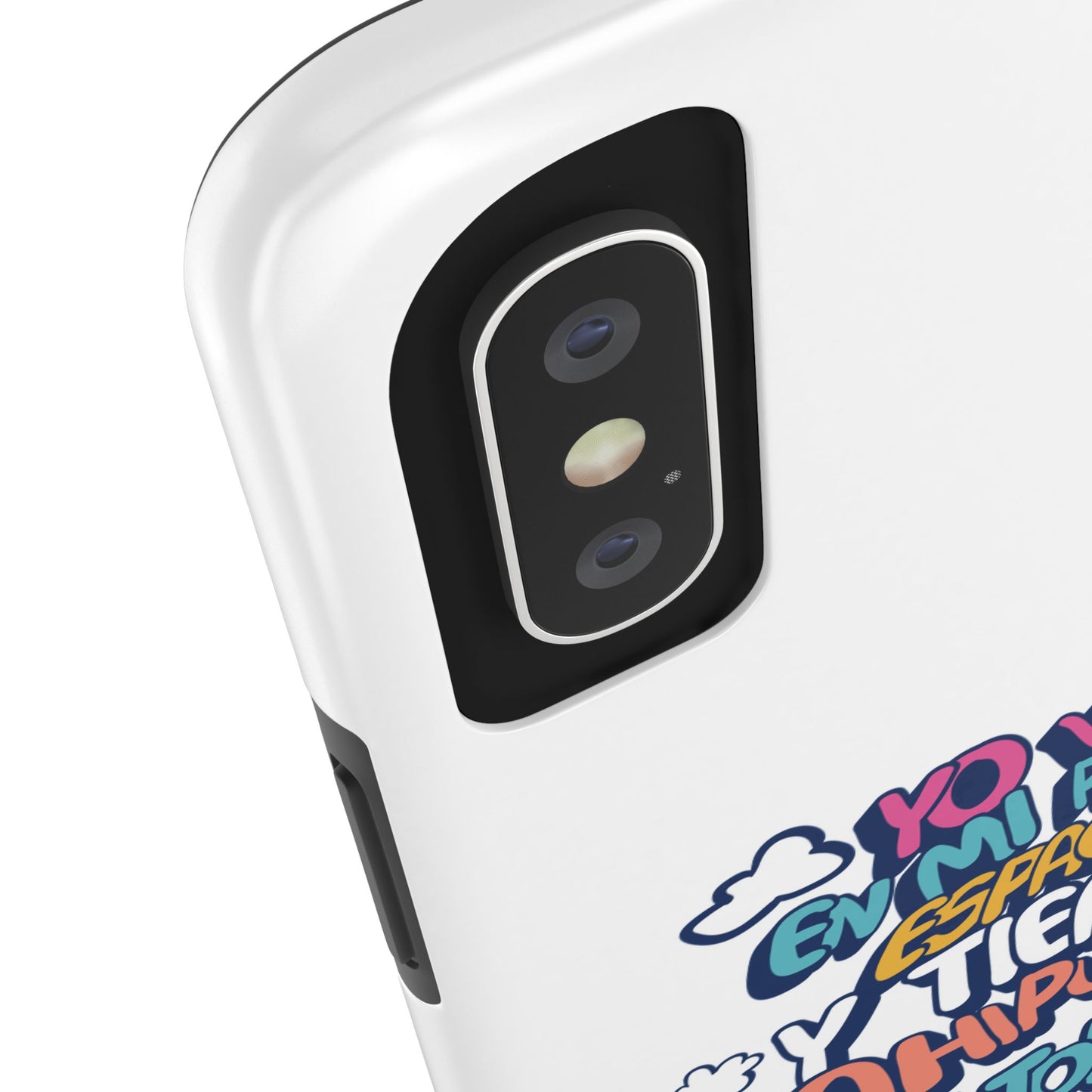 Funda para teléfono "Yo vivo en propio espacio y tiempo" - Blanco