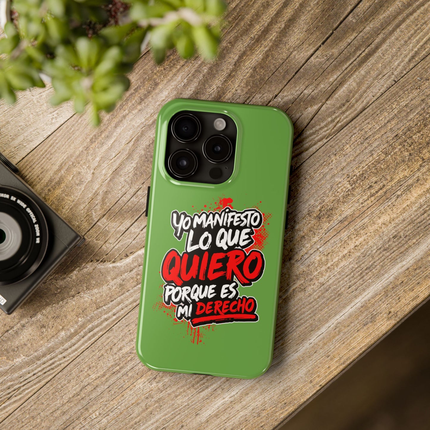 Funda para teléfono "Yo manifiesto lo que quiero" - Verde