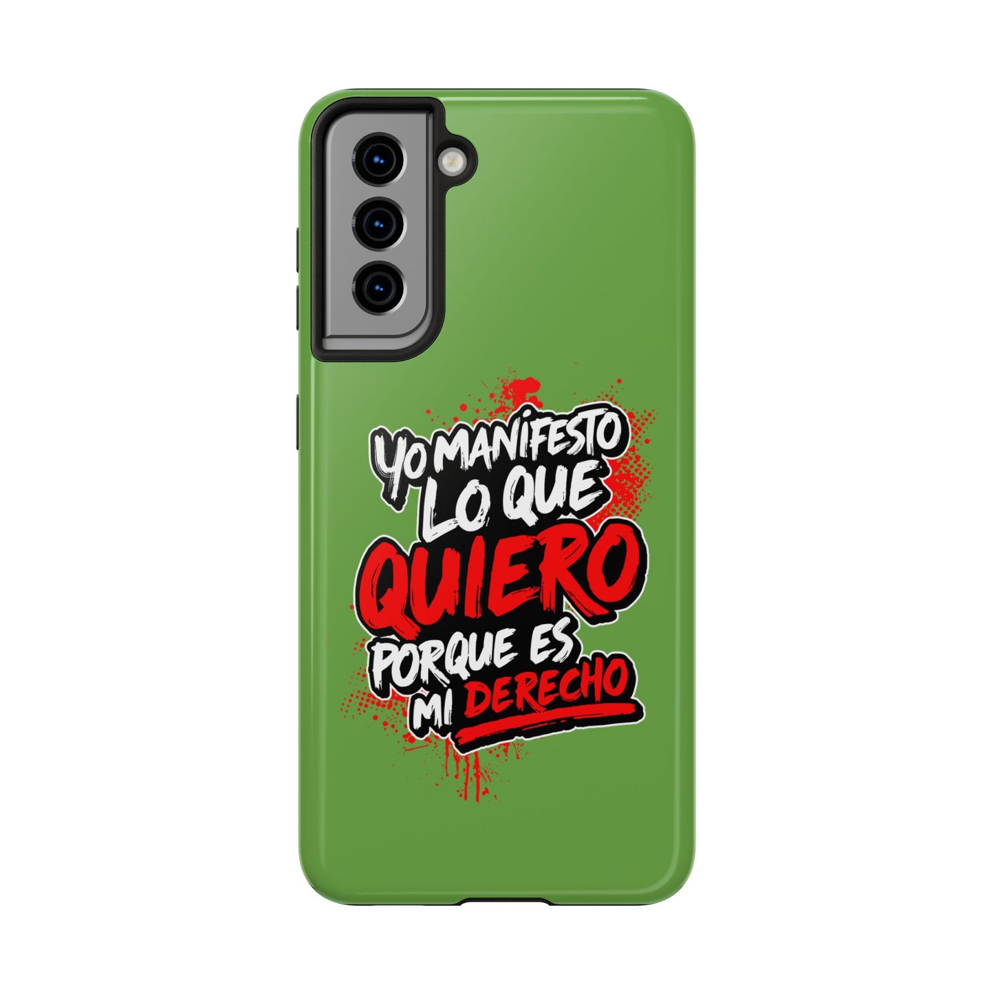 Funda para teléfono "Yo manifiesto lo que quiero" - Verde