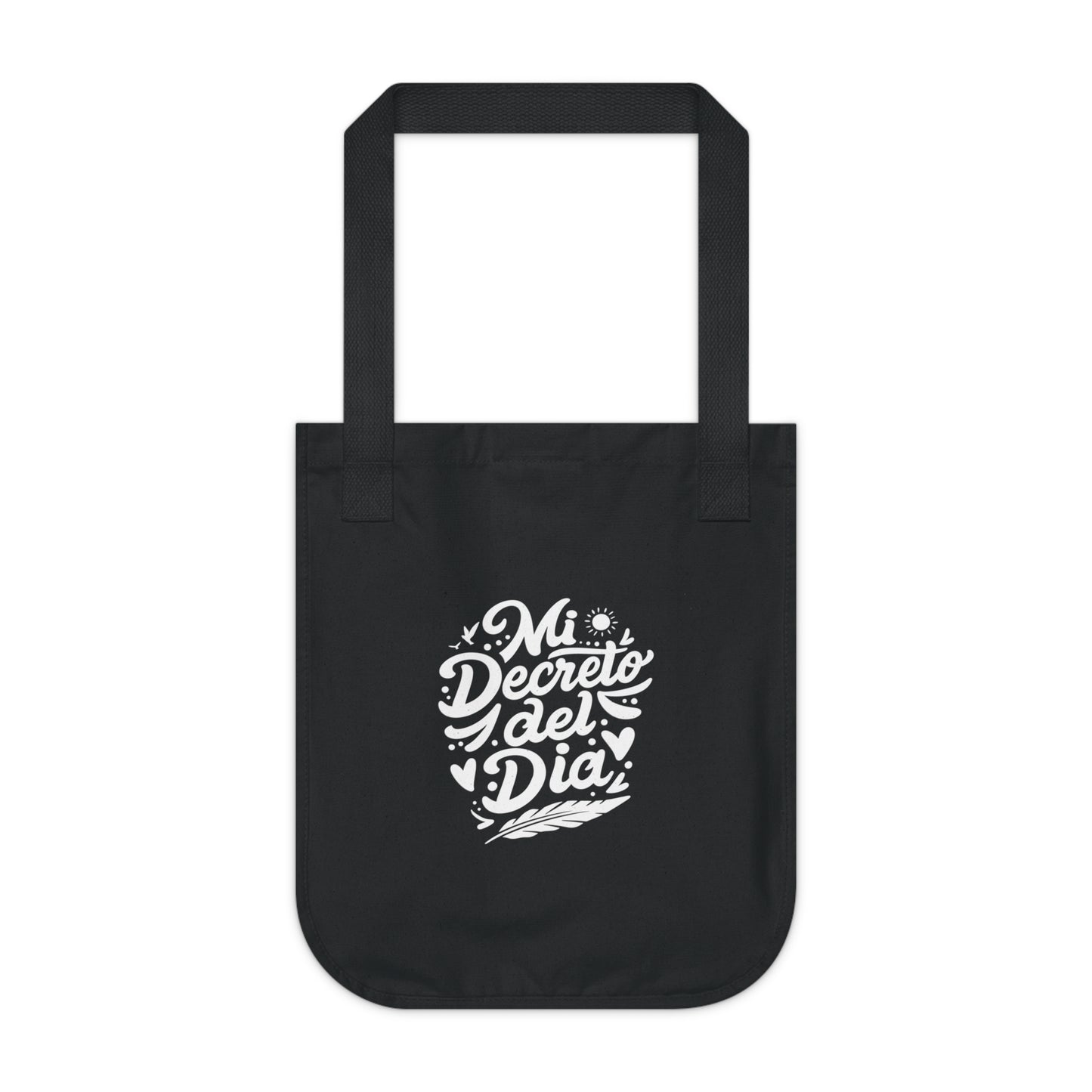 Organic Canvas Tote Bag "Mi decreto del día" - Celes Manifestación