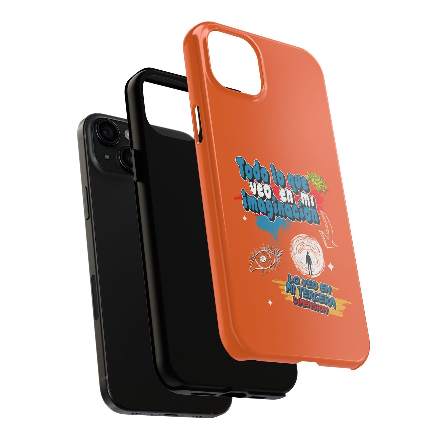 Funda para teléfono "Todo lo que veo en mi imaginación" - Naranja