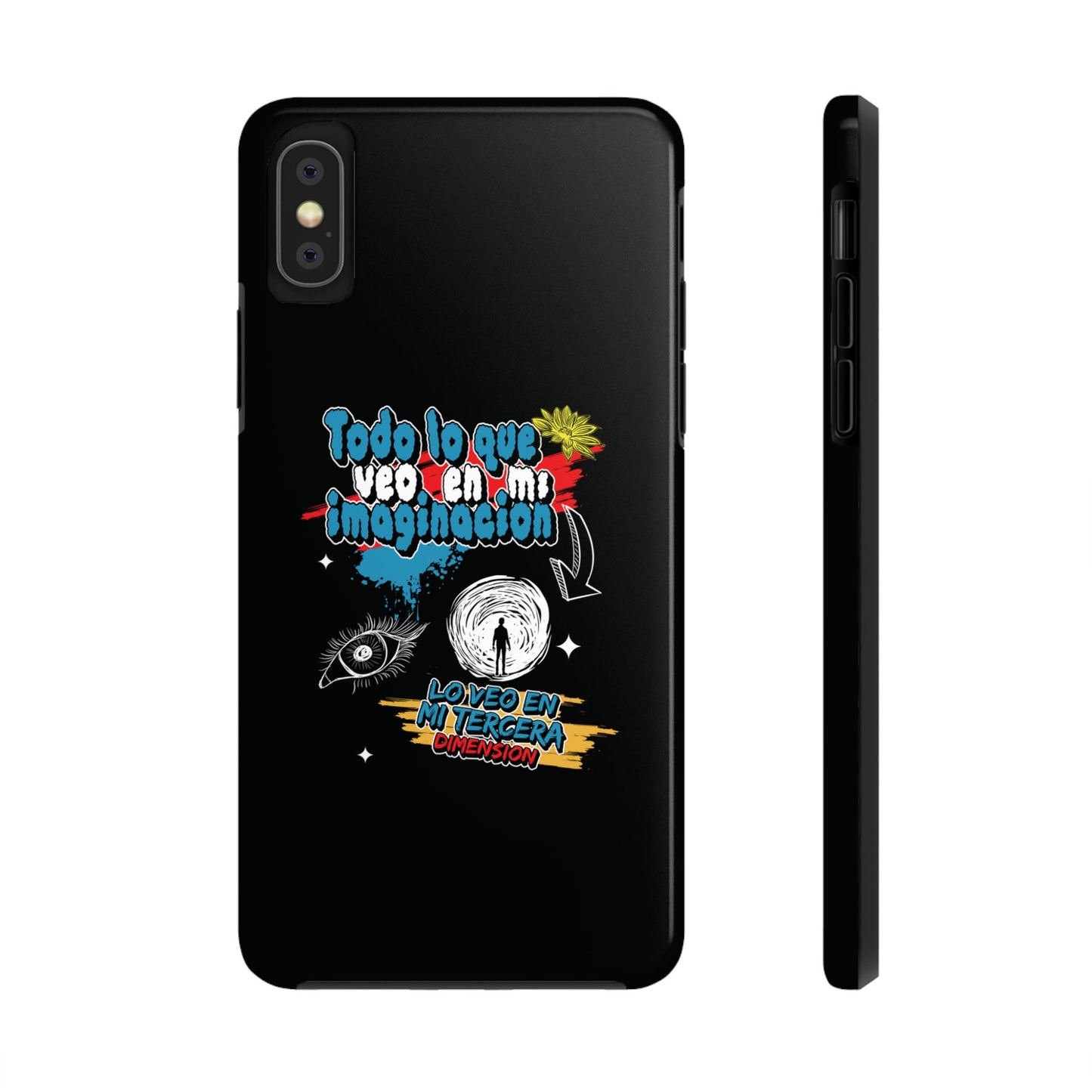 Funda para teléfono "Todo lo que veo en mi imaginación" - Negro
