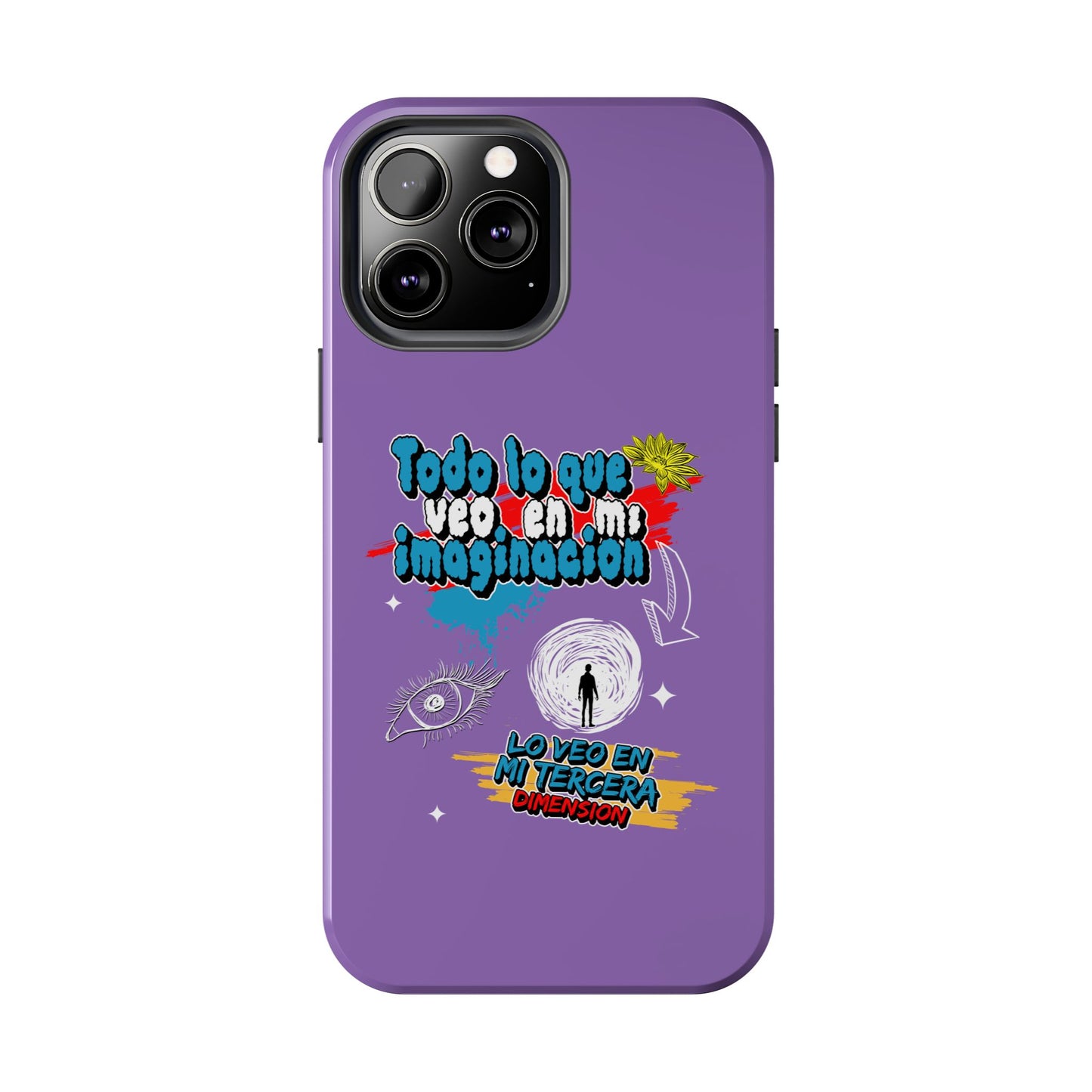 Funda para teléfono "Todo lo que veo en mi imaginación" - Lila