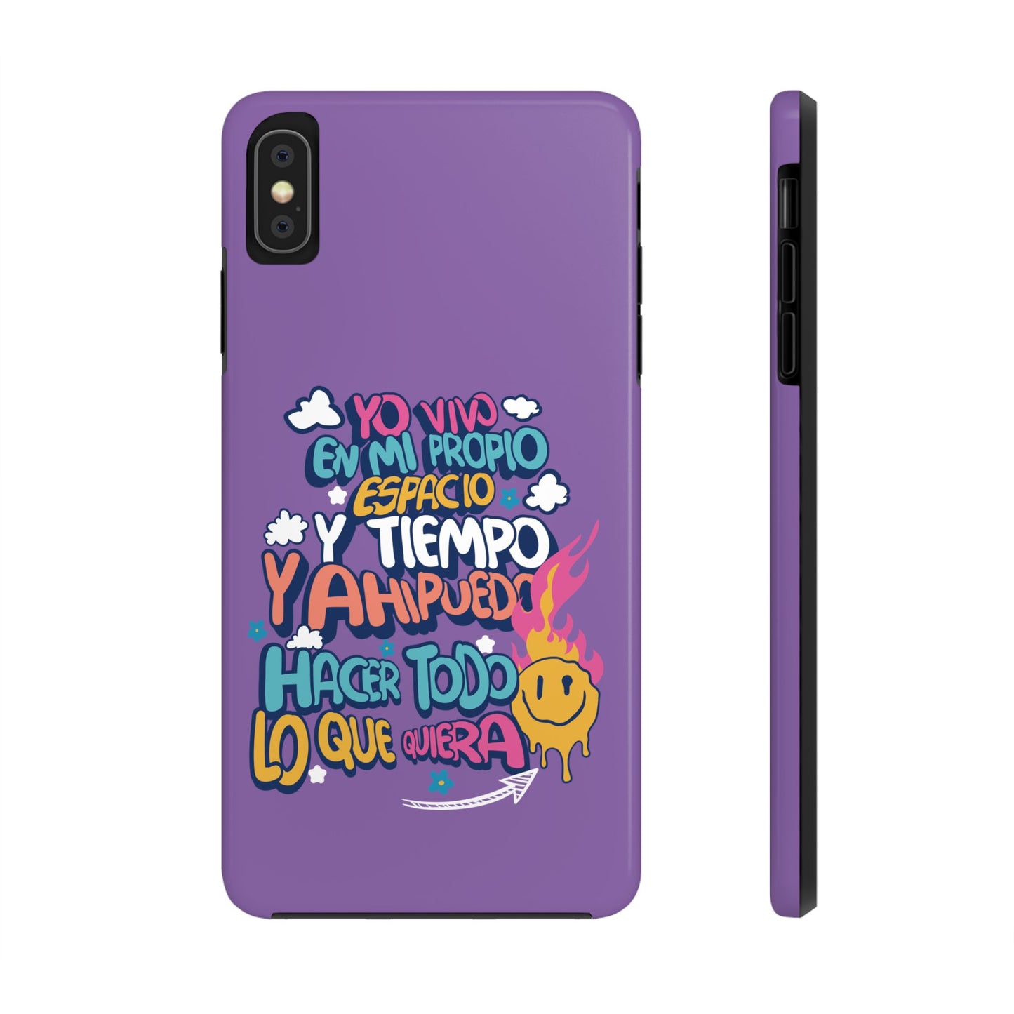 Funda para teléfono "Yo vivo en propio espacio y tiempo" - Lila