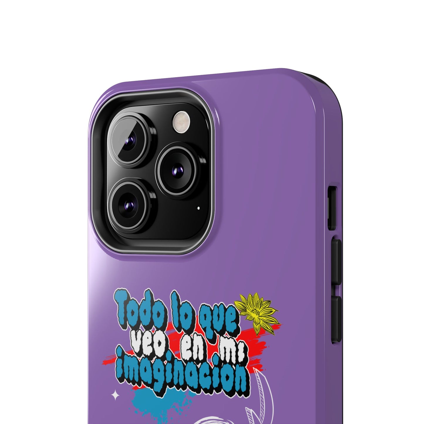 Funda para teléfono "Todo lo que veo en mi imaginación" - Lila