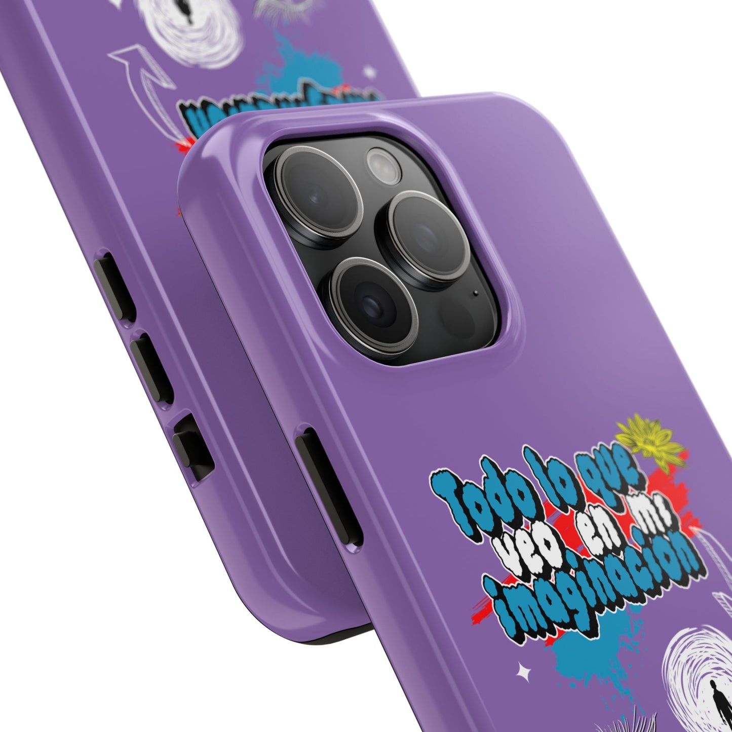 Funda para teléfono "Todo lo que veo en mi imaginación" - Lila
