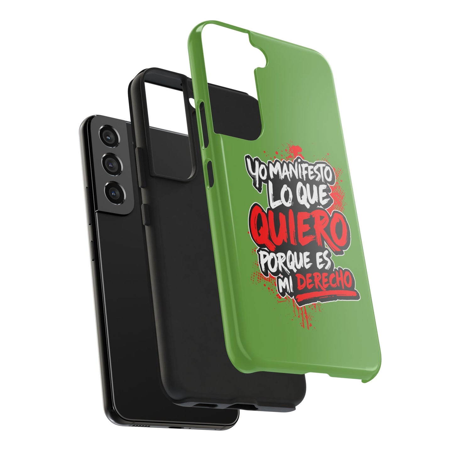 Funda para teléfono "Yo manifiesto lo que quiero" - Verde