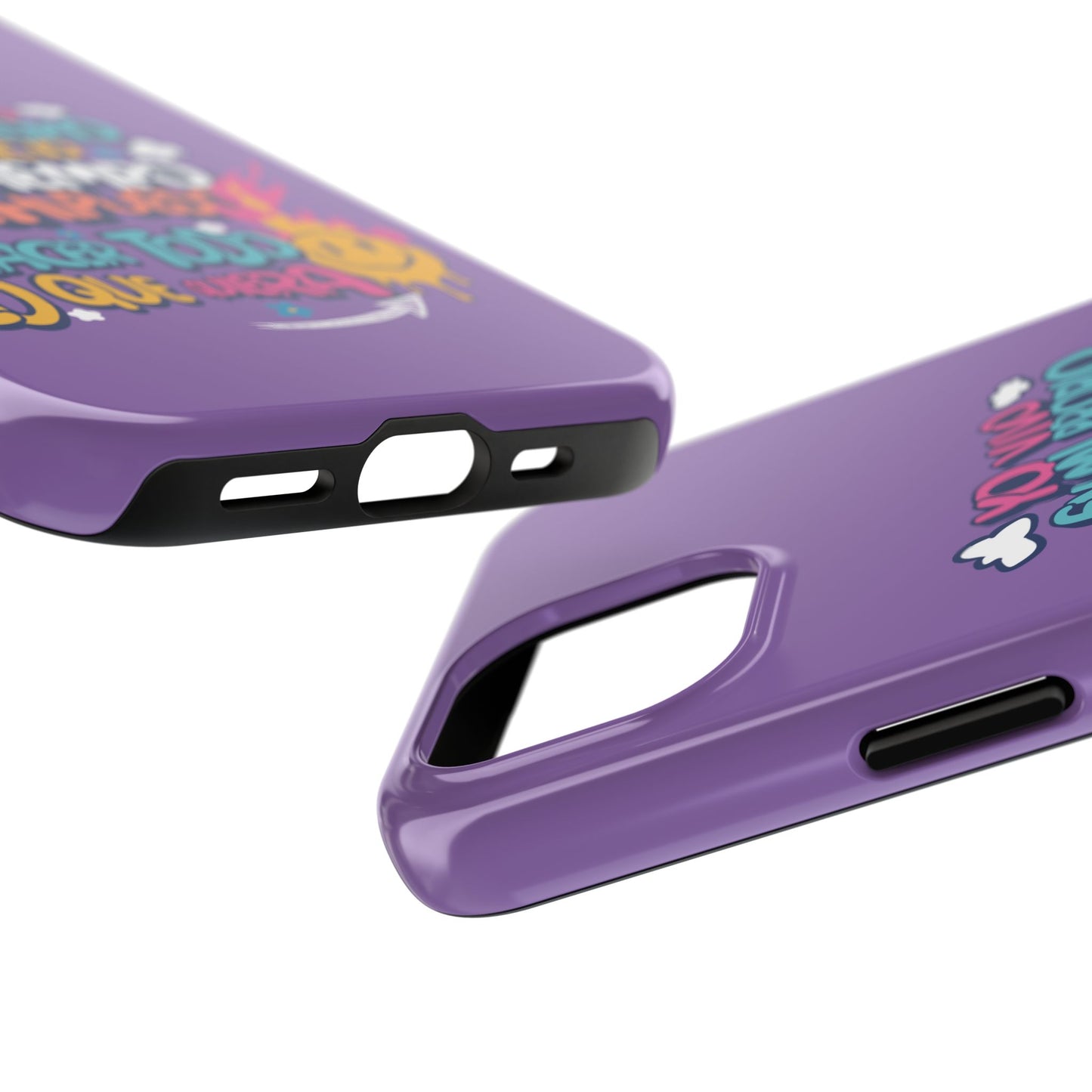 Funda para teléfono "Yo vivo en propio espacio y tiempo" - Lila