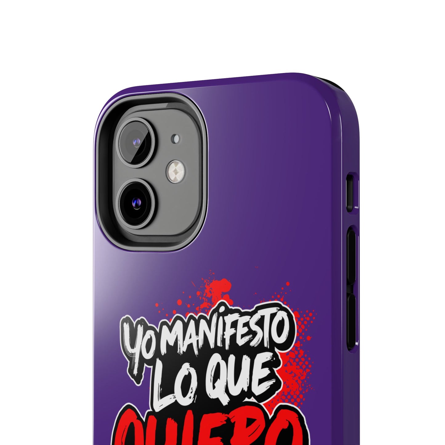 Funda para teléfono "Yo manifiesto lo que quiero" - Violeta