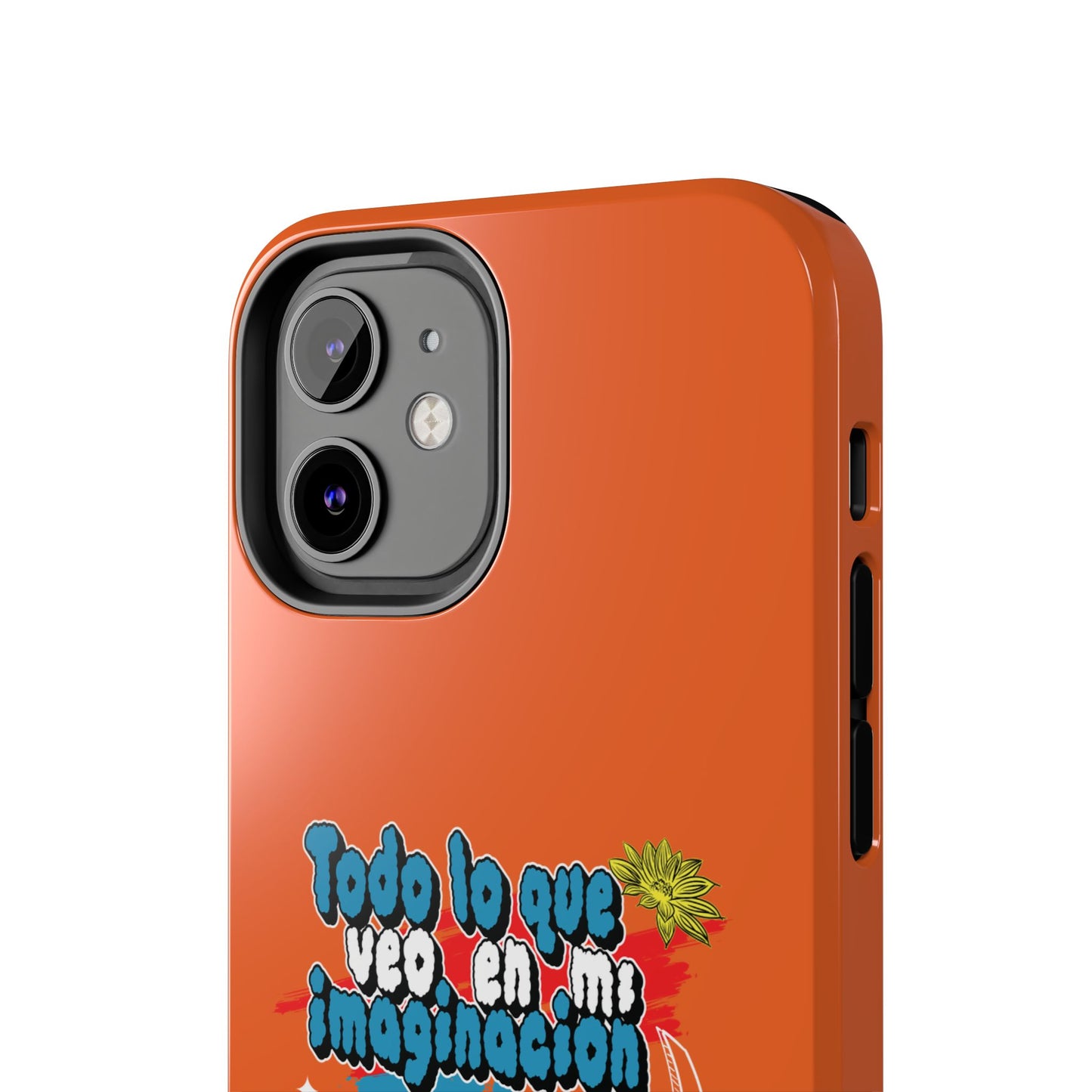 Funda para teléfono "Todo lo que veo en mi imaginación" - Naranja