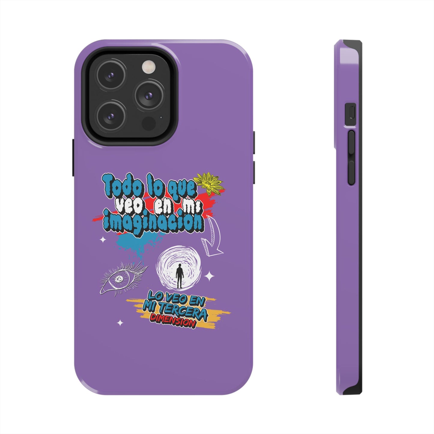 Funda para teléfono "Todo lo que veo en mi imaginación" - Lila