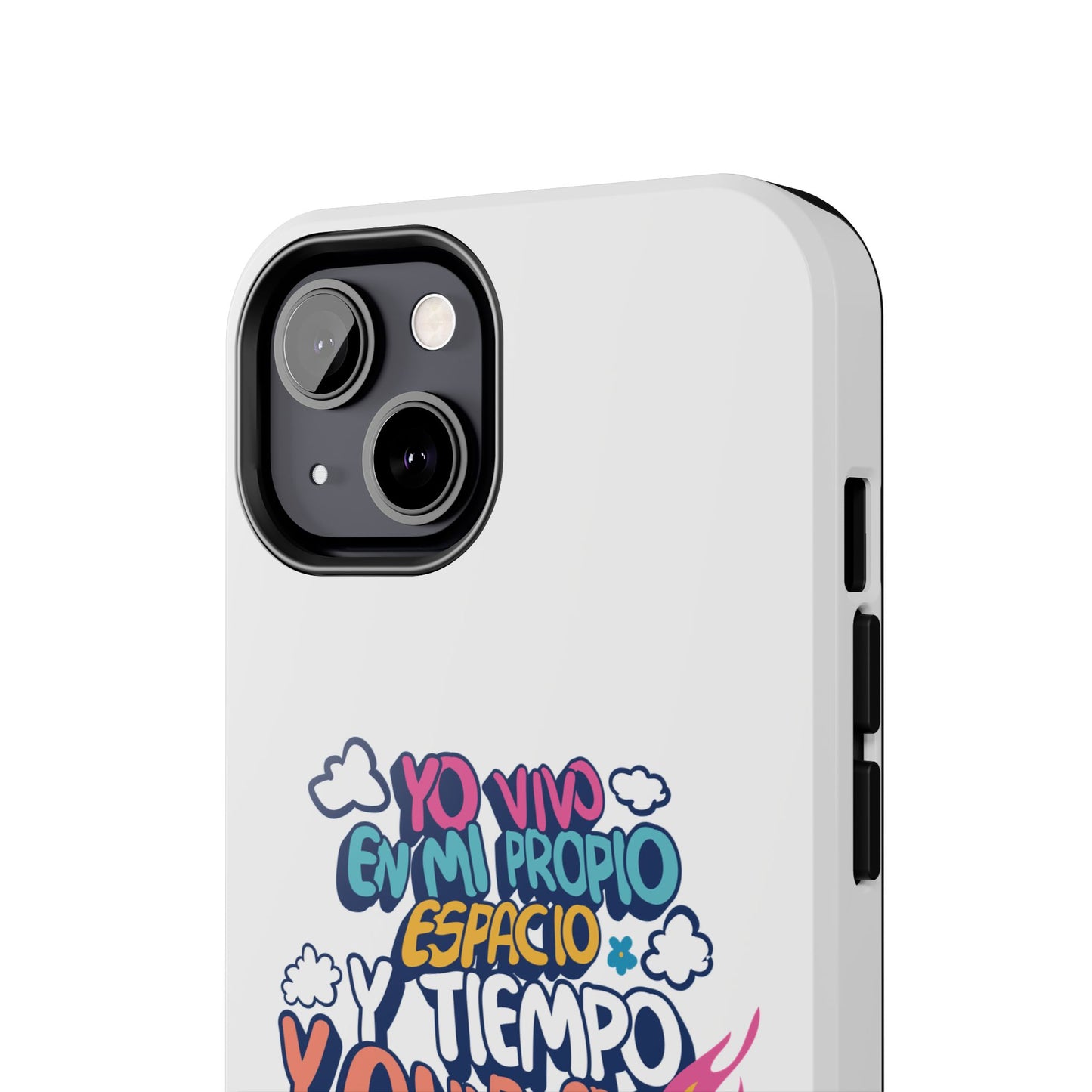 Funda para teléfono "Yo vivo en propio espacio y tiempo" - Blanco