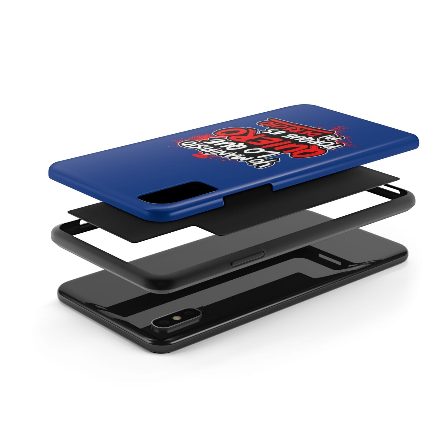 Funda para teléfono "Yo manifiesto lo que quiero" - Azul