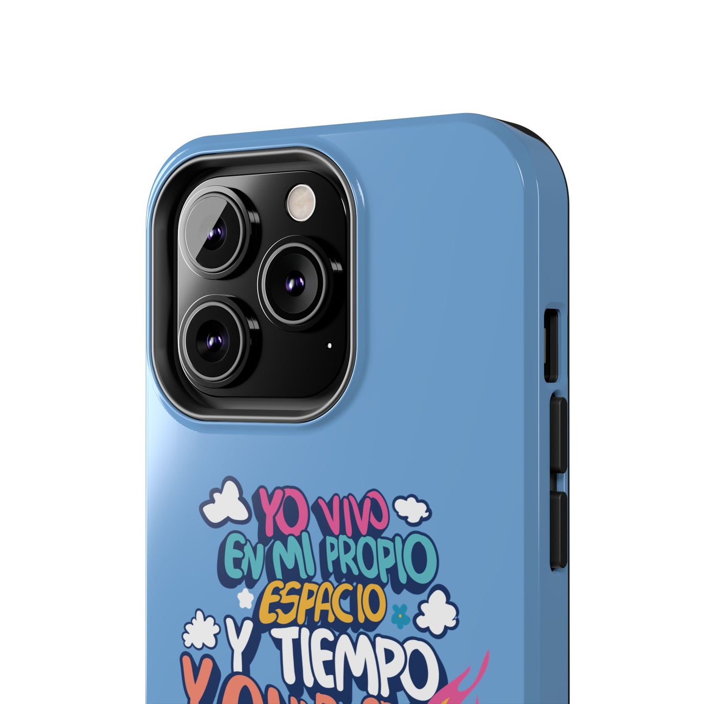Funda para teléfono "Yo vivo en propio espacio y tiempo" - Celeste
