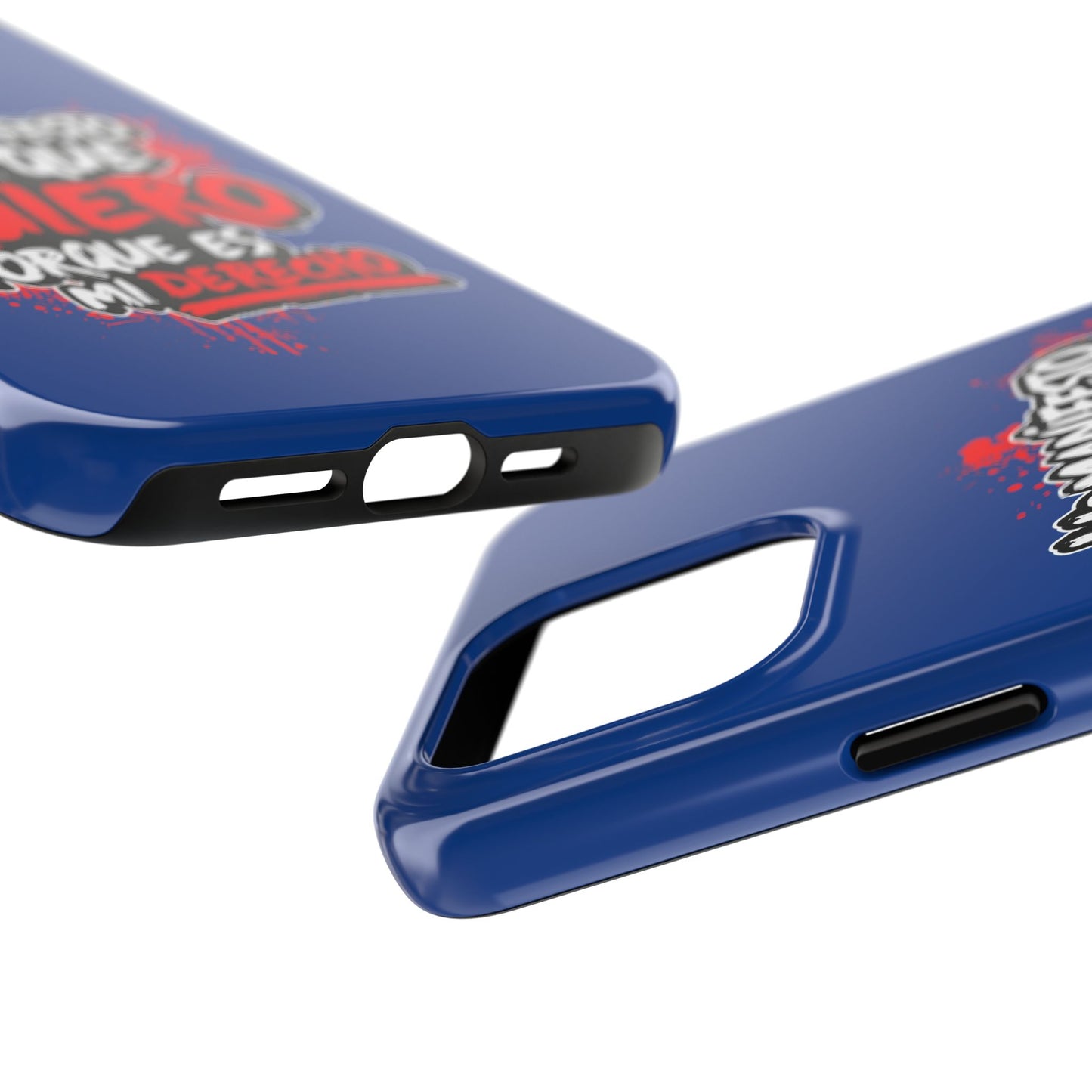 Funda para teléfono "Yo manifiesto lo que quiero" - Azul