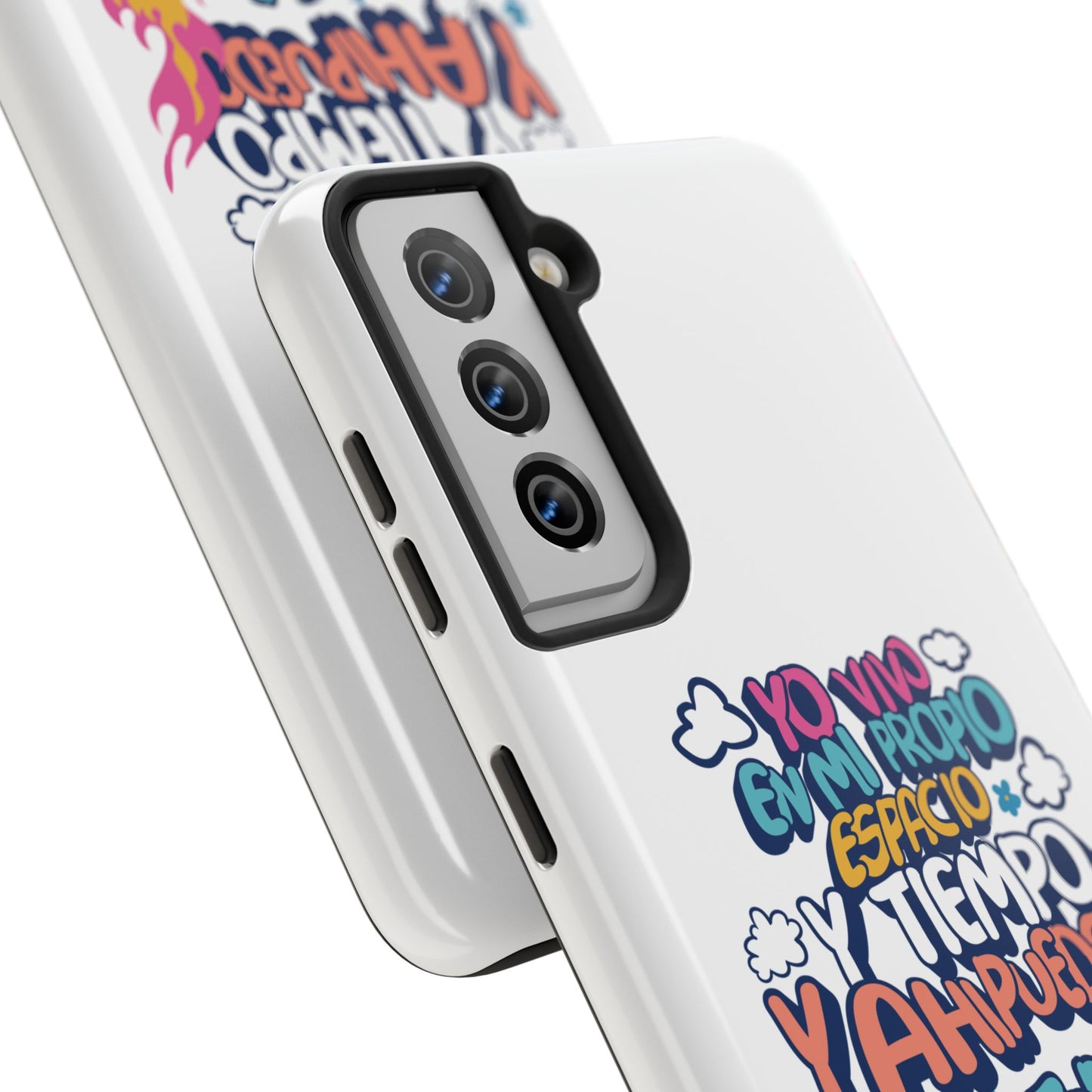 Funda para teléfono "Yo vivo en propio espacio y tiempo" - Blanco