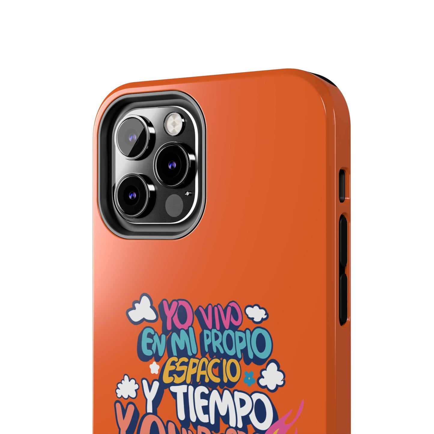 Funda para teléfono "Yo vivo en propio espacio y tiempo" - Naranja