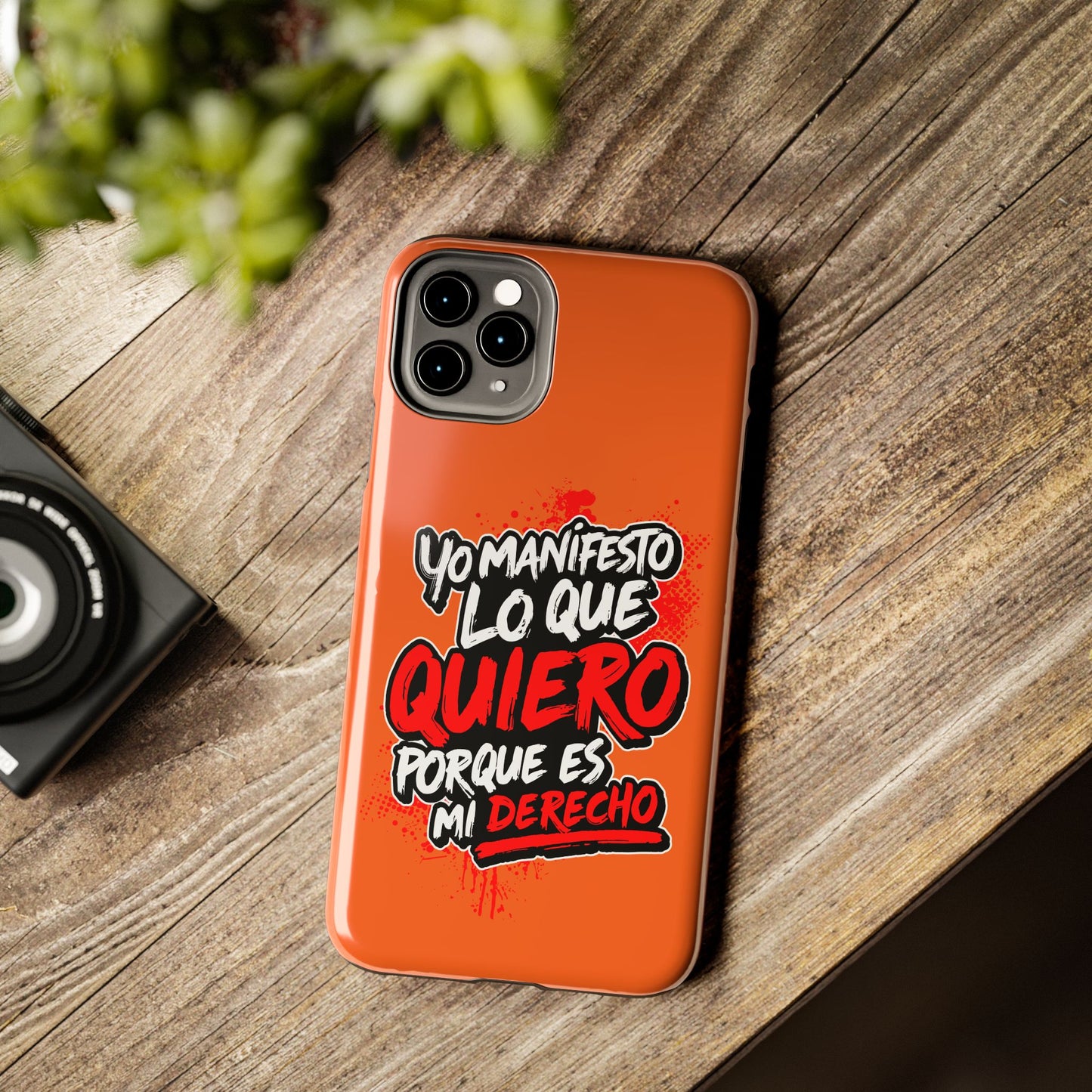 Funda para teléfono "Yo manifiesto lo que quiero" - Naranja