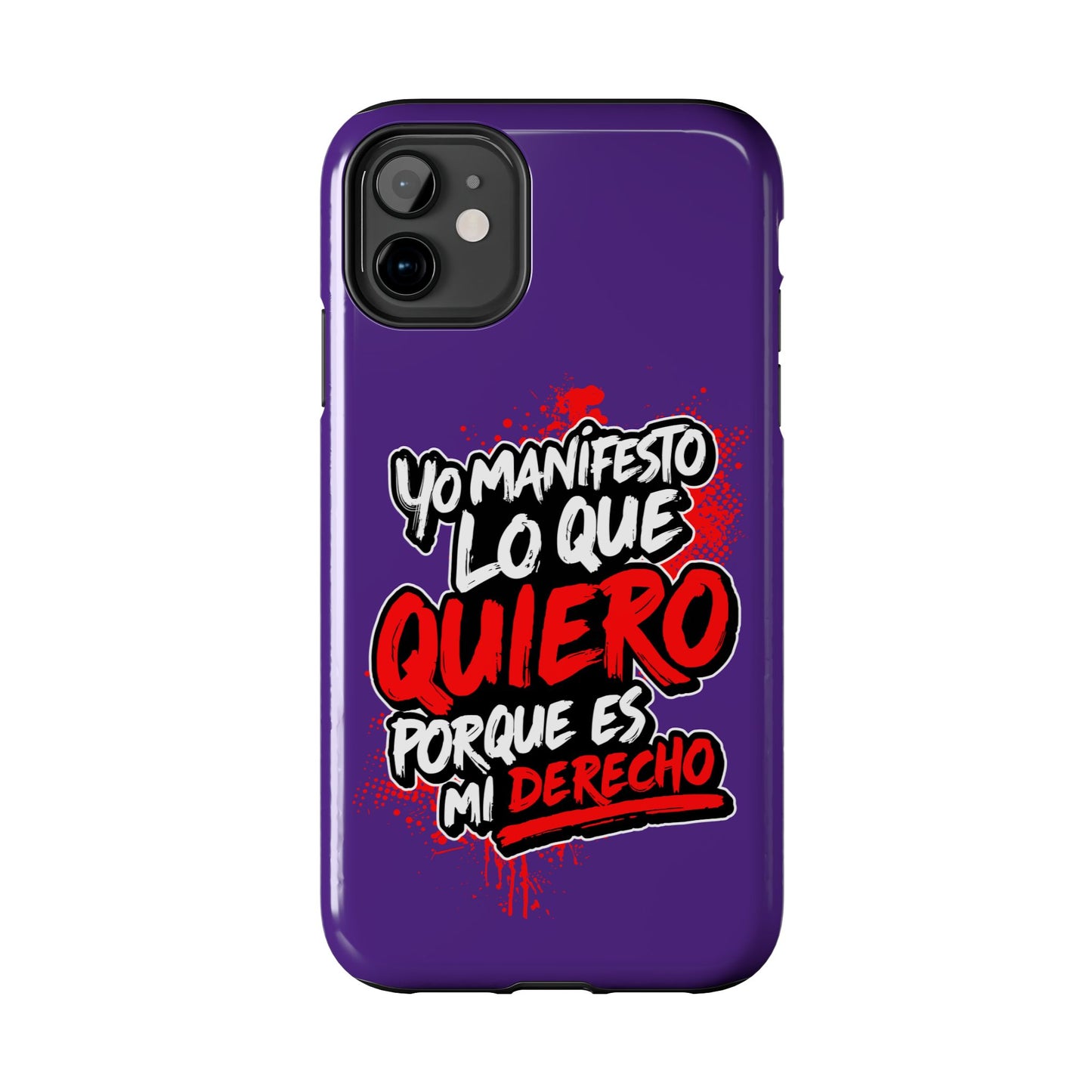 Funda para teléfono "Yo manifiesto lo que quiero" - Violeta