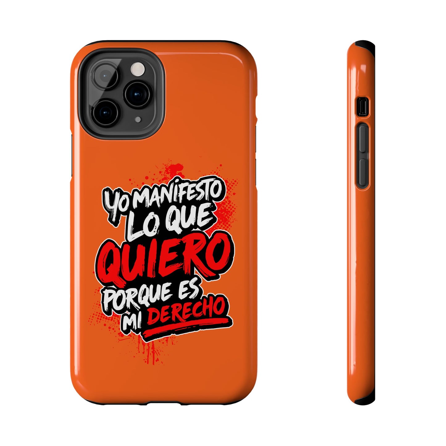 Funda para teléfono "Yo manifiesto lo que quiero" - Naranja