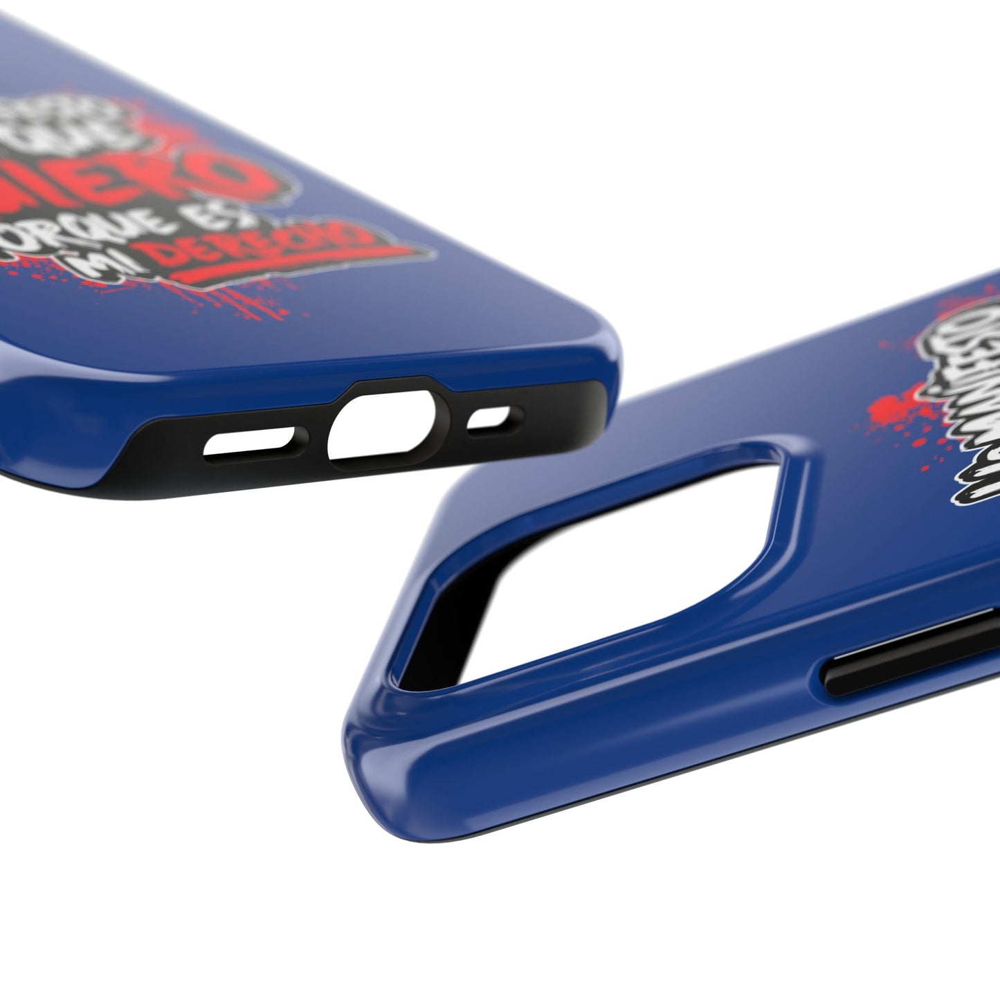 Funda para teléfono "Yo manifiesto lo que quiero" - Azul