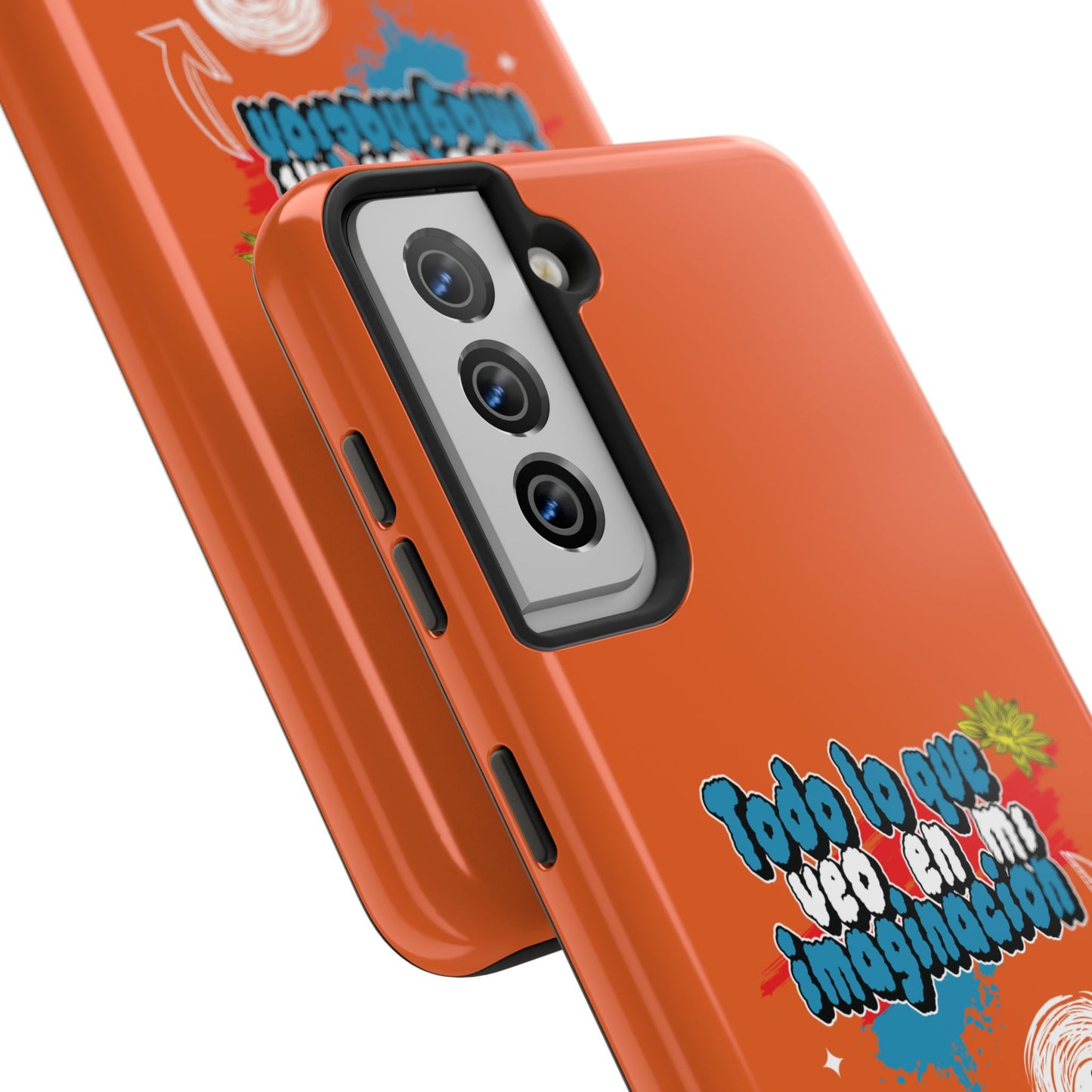 Funda para teléfono "Todo lo que veo en mi imaginación" - Naranja