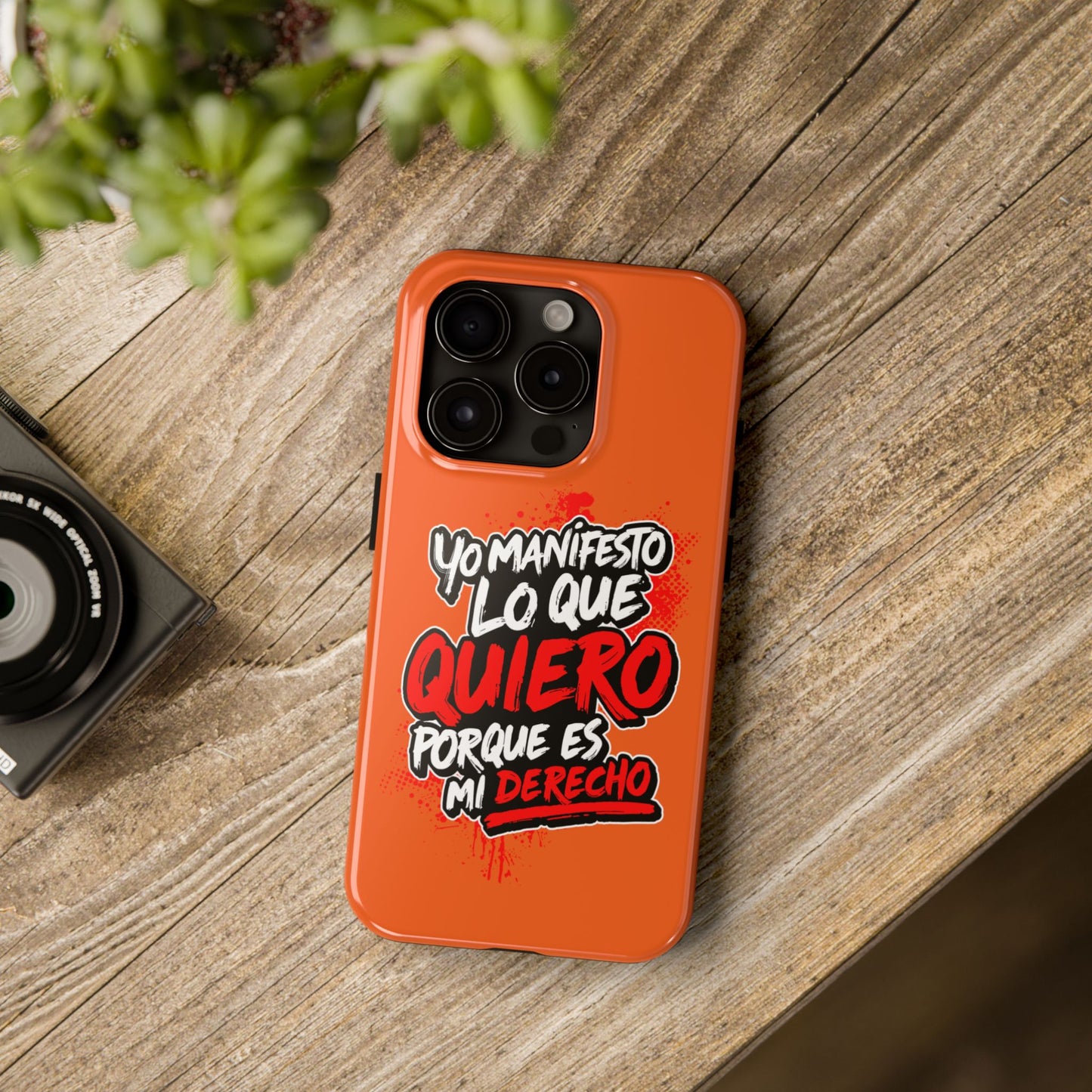 Funda para teléfono "Yo manifiesto lo que quiero" - Naranja
