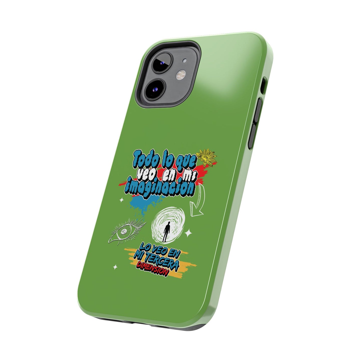 Funda para teléfono "Todo lo que veo en mi imaginación" - Verde