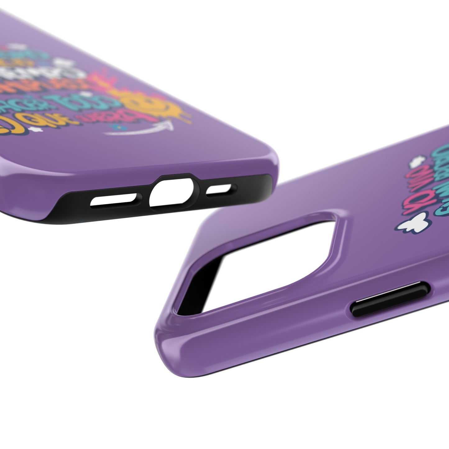 Funda para teléfono "Yo vivo en propio espacio y tiempo" - Lila