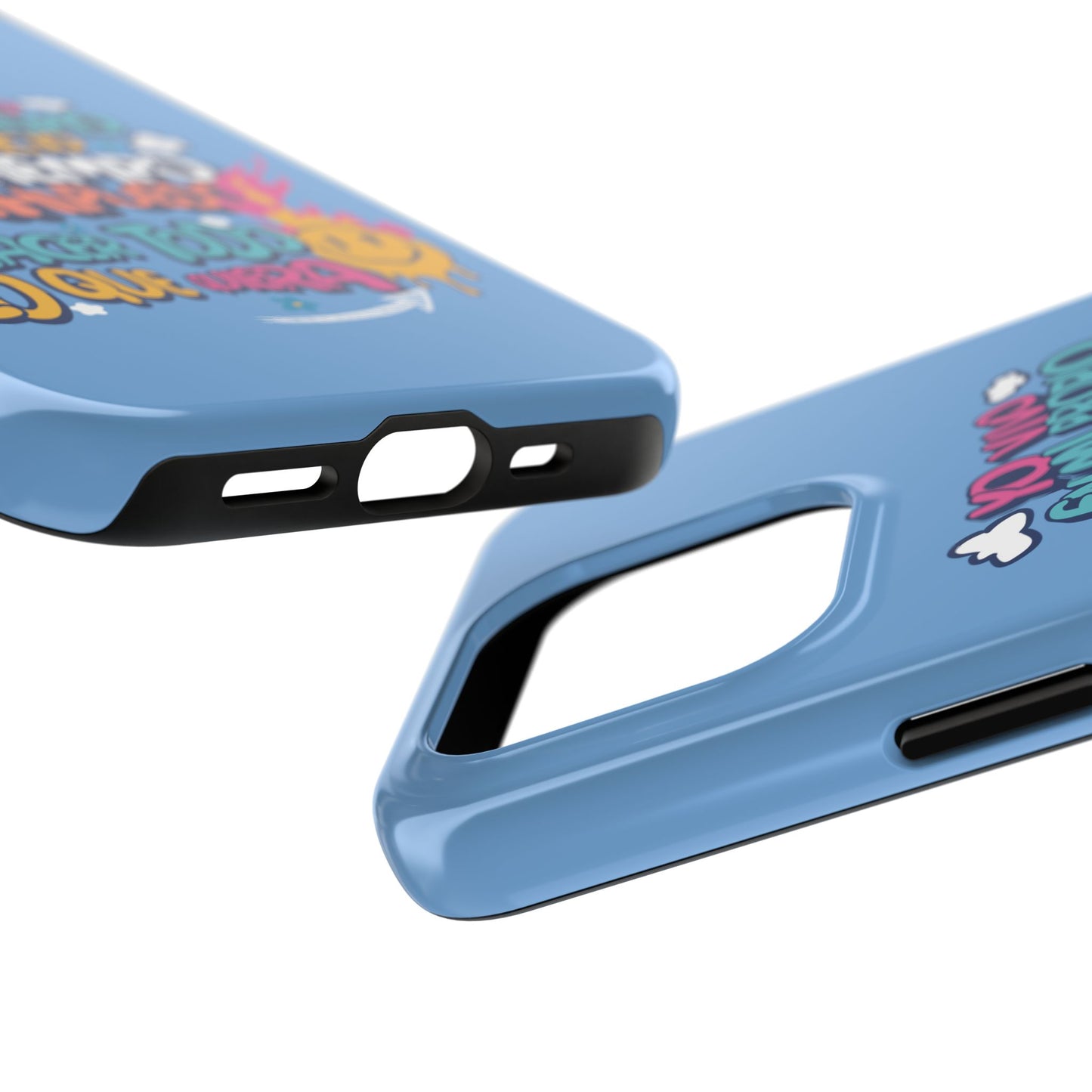 Funda para teléfono "Yo vivo en propio espacio y tiempo" - Celeste