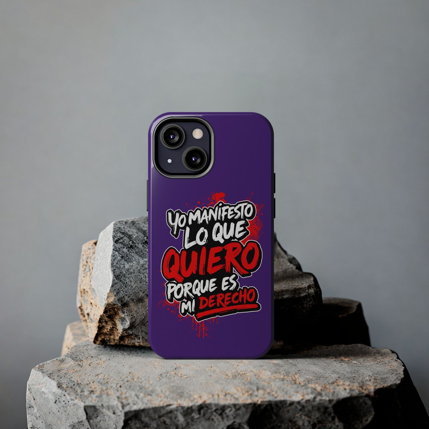 Funda para teléfono "Yo manifiesto lo que quiero" - Violeta