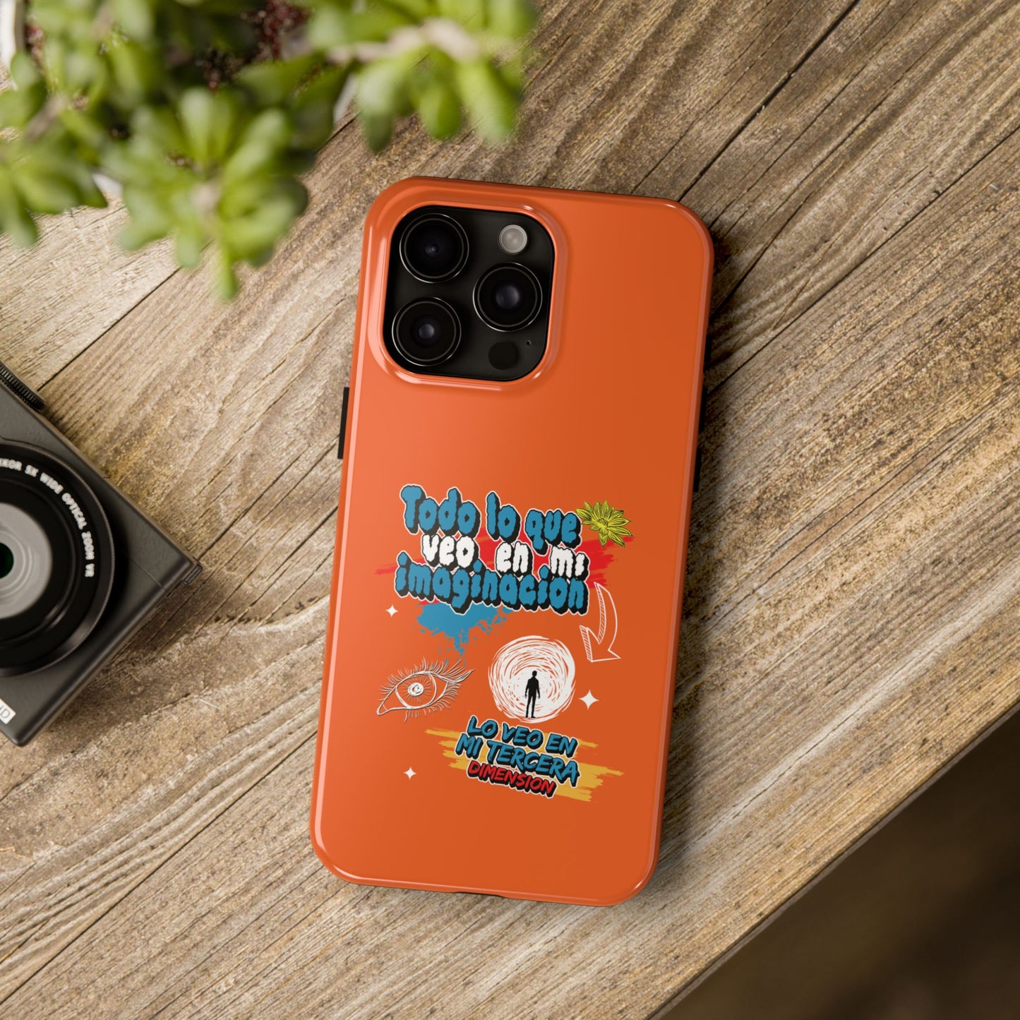 Funda para teléfono "Todo lo que veo en mi imaginación" - Naranja