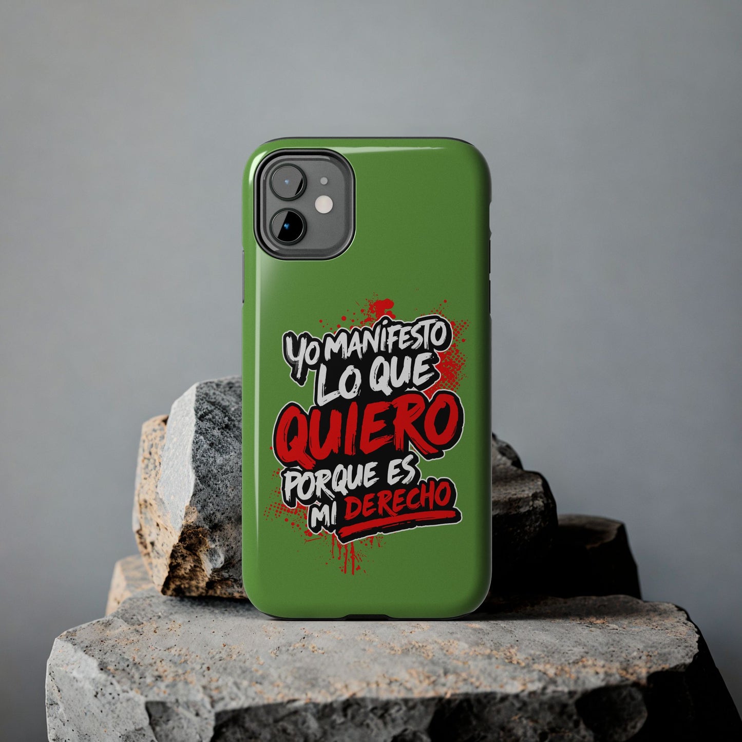 Funda para teléfono "Yo manifiesto lo que quiero" - Verde
