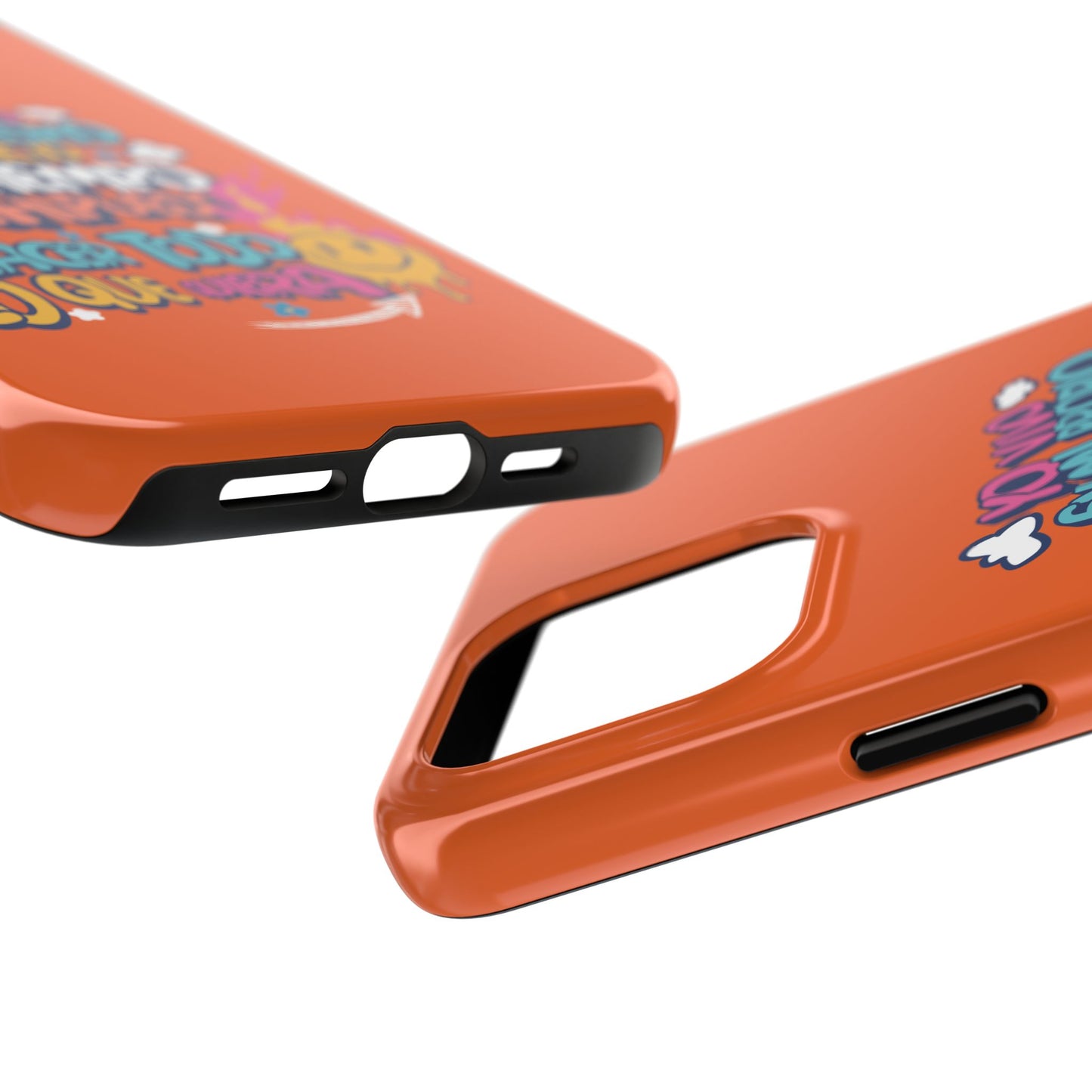Funda para teléfono "Yo vivo en propio espacio y tiempo" - Naranja