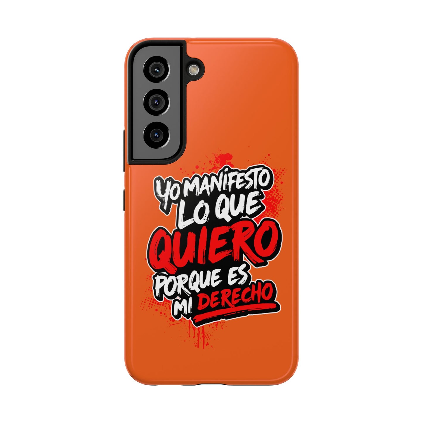 Funda para teléfono "Yo manifiesto lo que quiero" - Naranja
