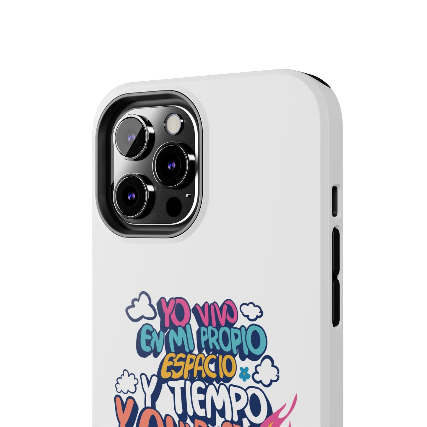 Funda para teléfono "Yo vivo en propio espacio y tiempo" - Blanco