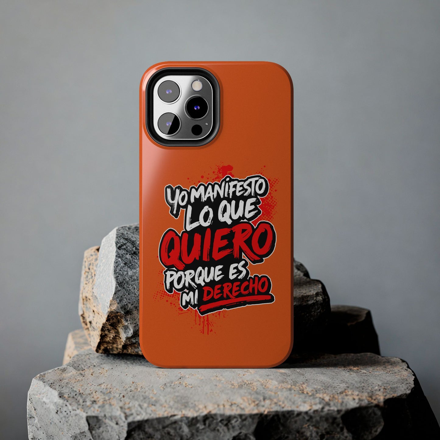 Funda para teléfono "Yo manifiesto lo que quiero" - Naranja
