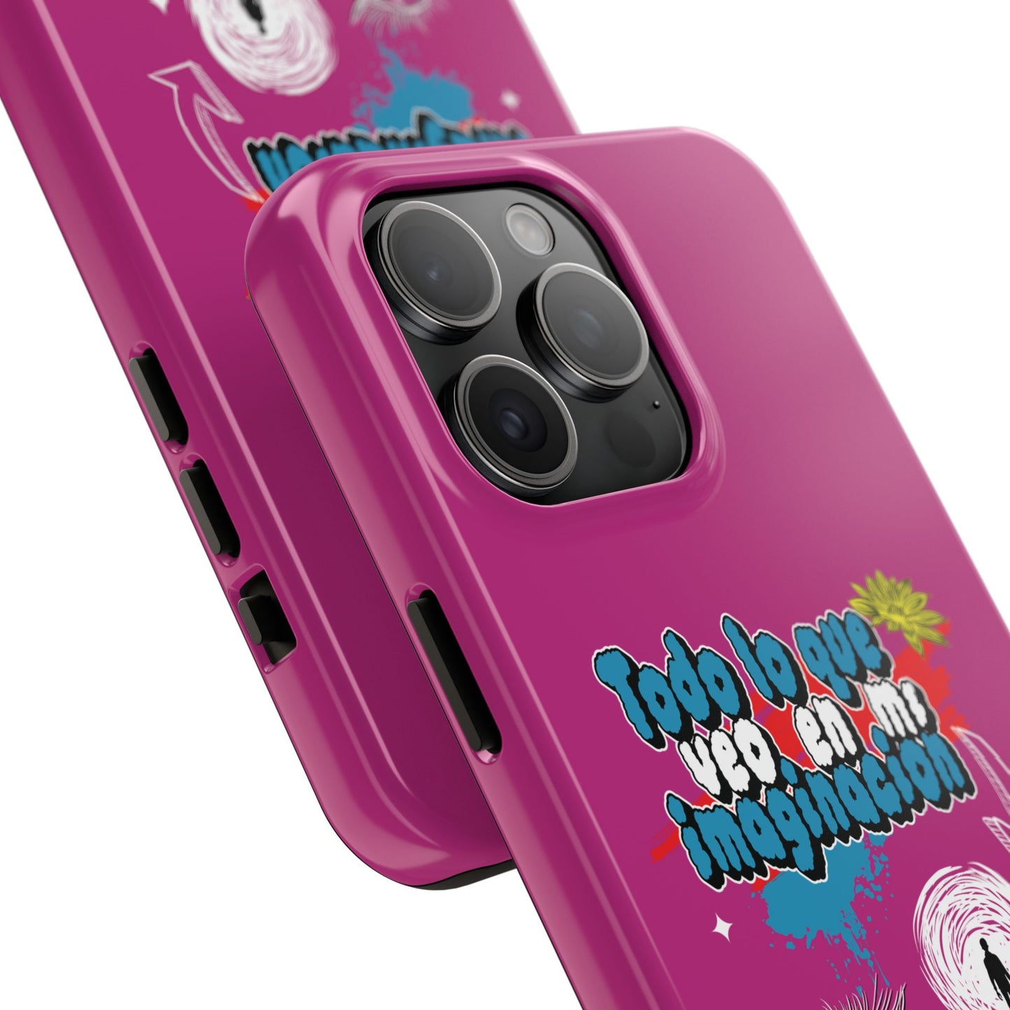 Funda para teléfono "Todo lo que veo en mi imaginación" - Fucsia