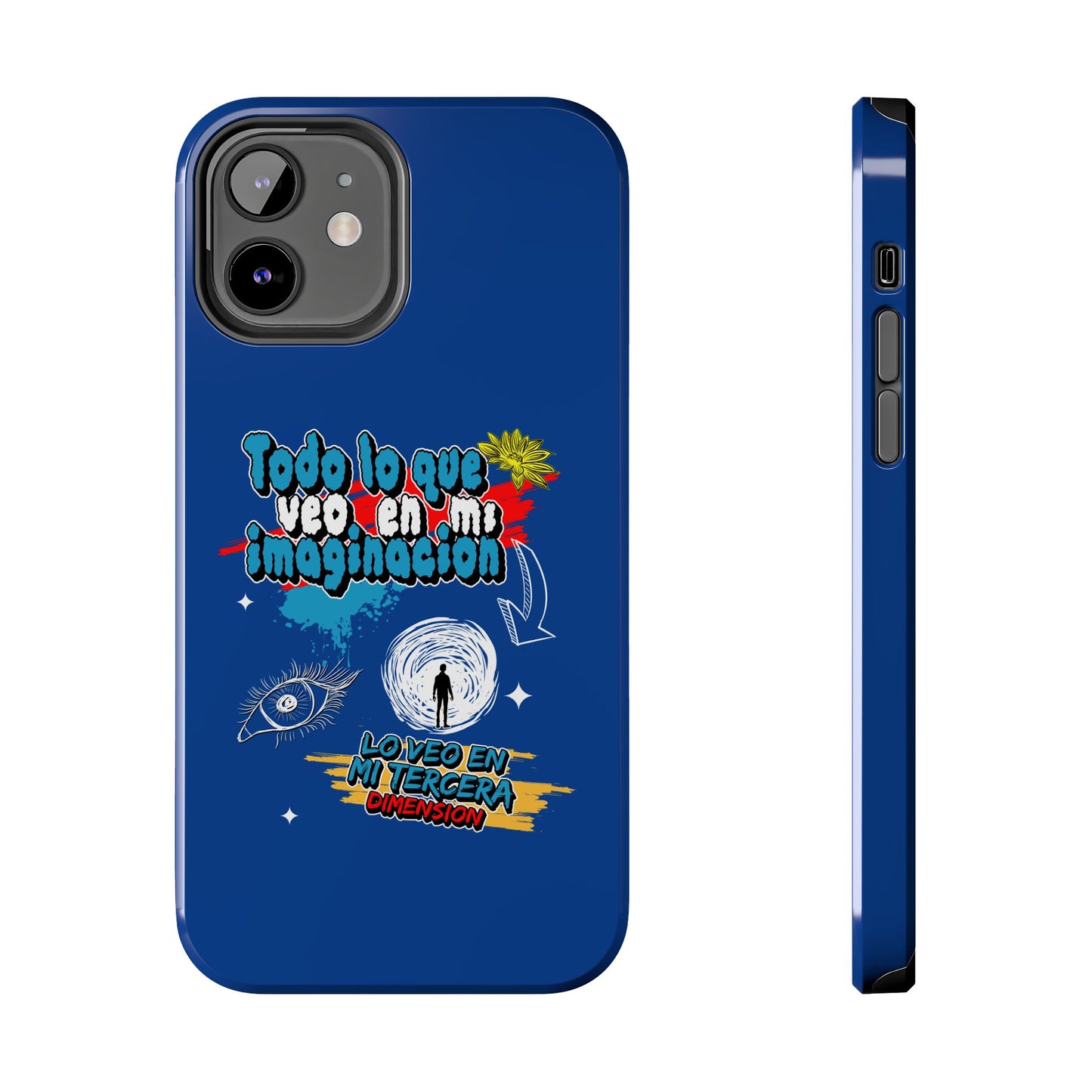 Funda para teléfono "Todo lo que veo en mi imaginación" - Azul